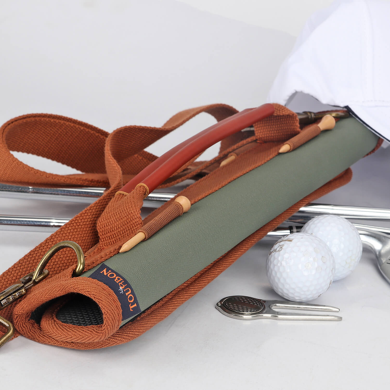TOURBON Lightweight Canvas Golf Club Carrier Sleeves Bag