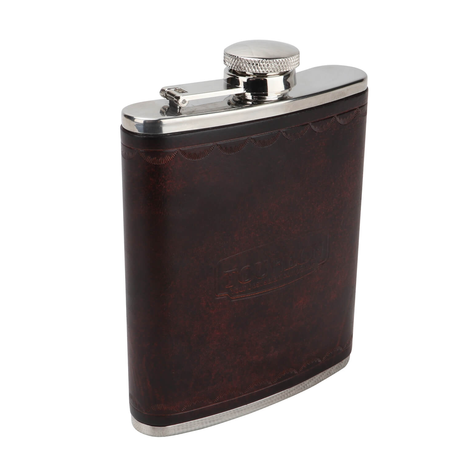 TOURBON Wine Pot Bottle Hip Whiskey Flasks 6 OZ - Stainless Steel and Leather-TOURBONSTORE