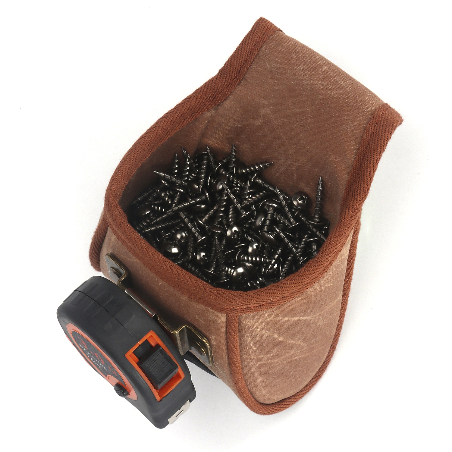 TOURBON Wax Canvas Nail Pouch Carpenters Tool Bag Tape