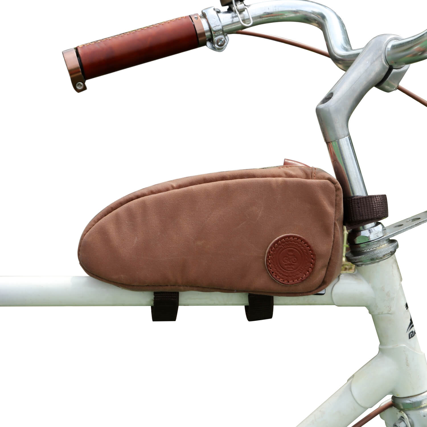 TOURBON Vintage Bicycle Frame Tube Bag Bike Pouch Storage Carrier Waterproof-TOURBONSTORE