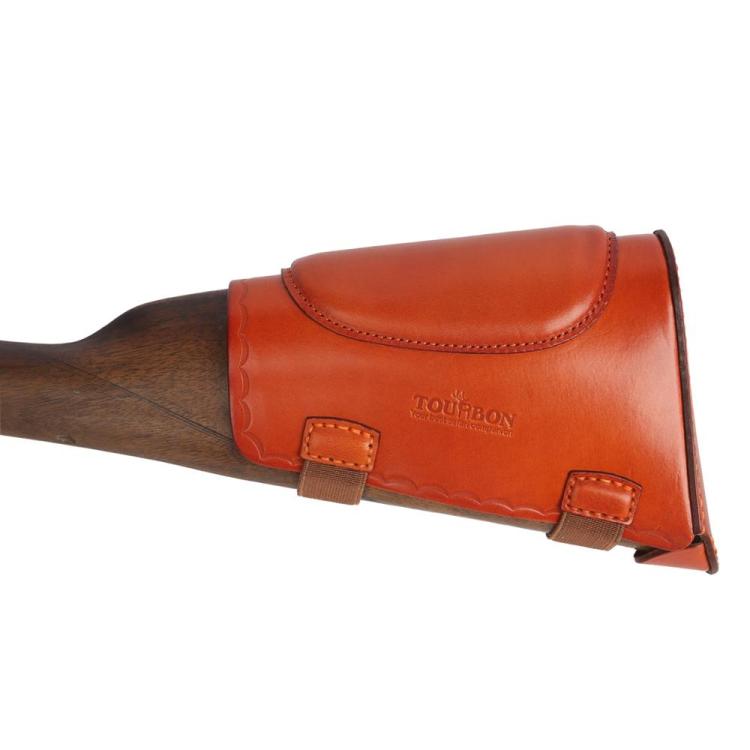 TOURBON Leather Recoil Pad Rifle Shotgun Buttstock Cheek Rest Pad Left