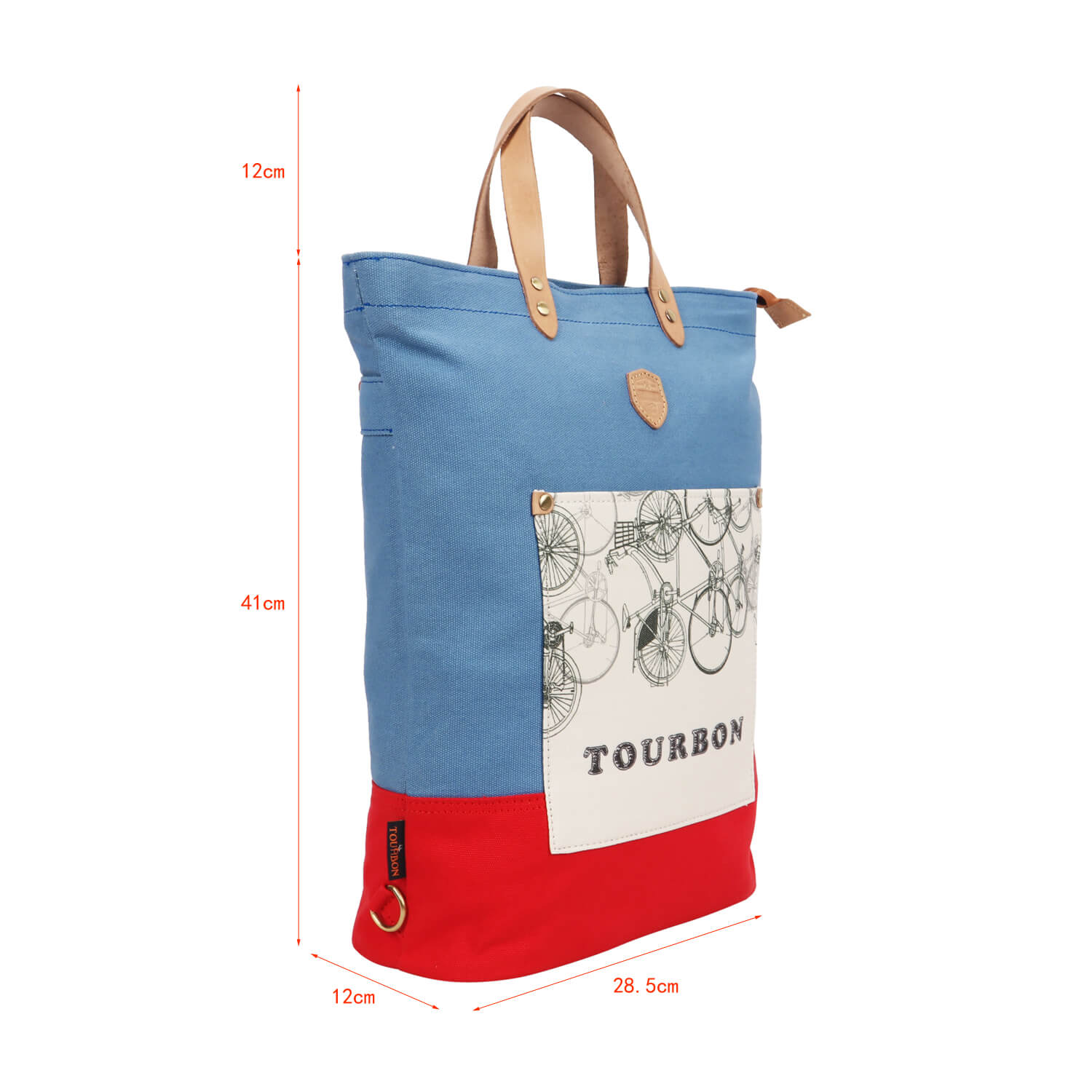 TOURBON Bike Pannier Laptop Backpack Bicycle Rear Rack Bag