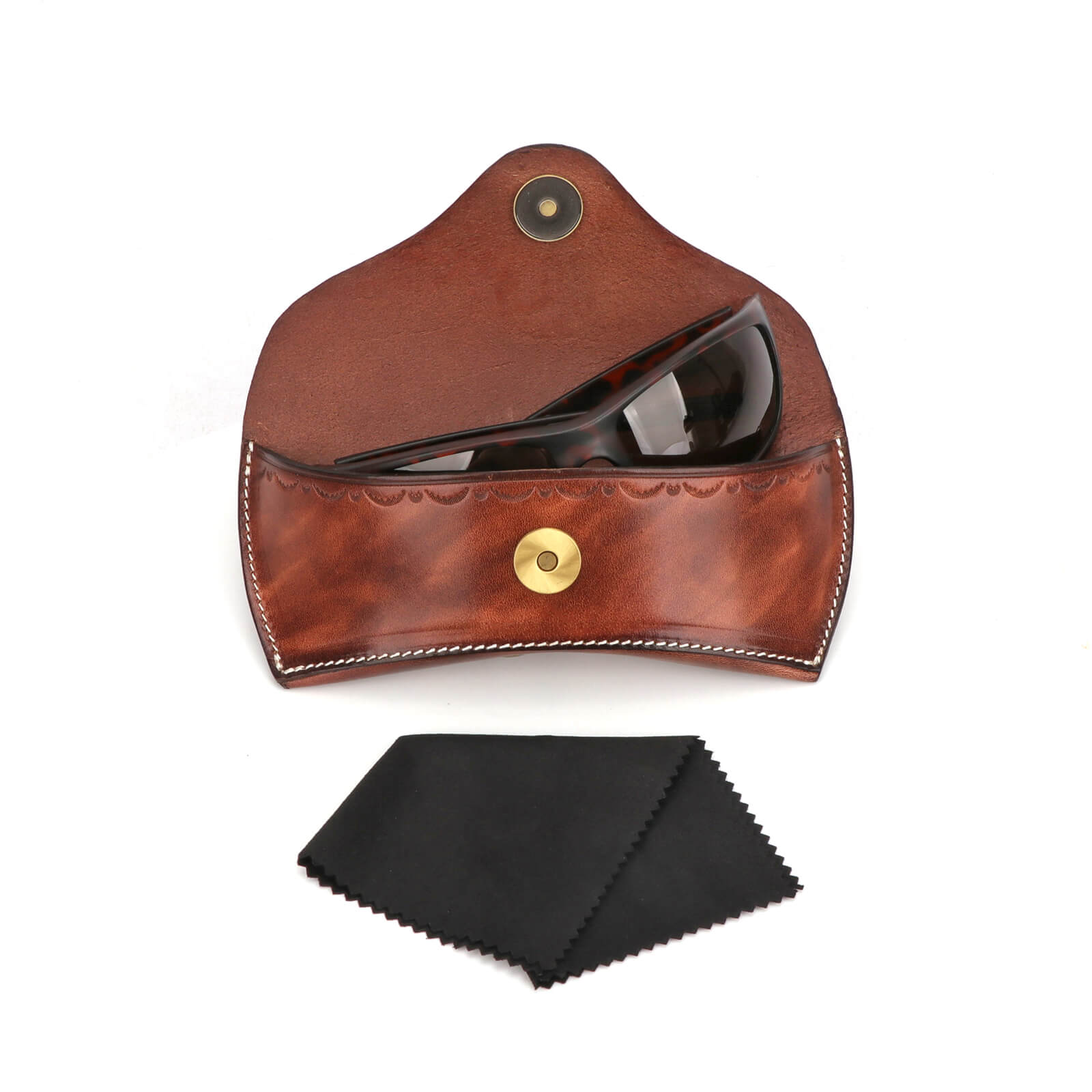  Deluxe Leather Hard Eyeglass Cases