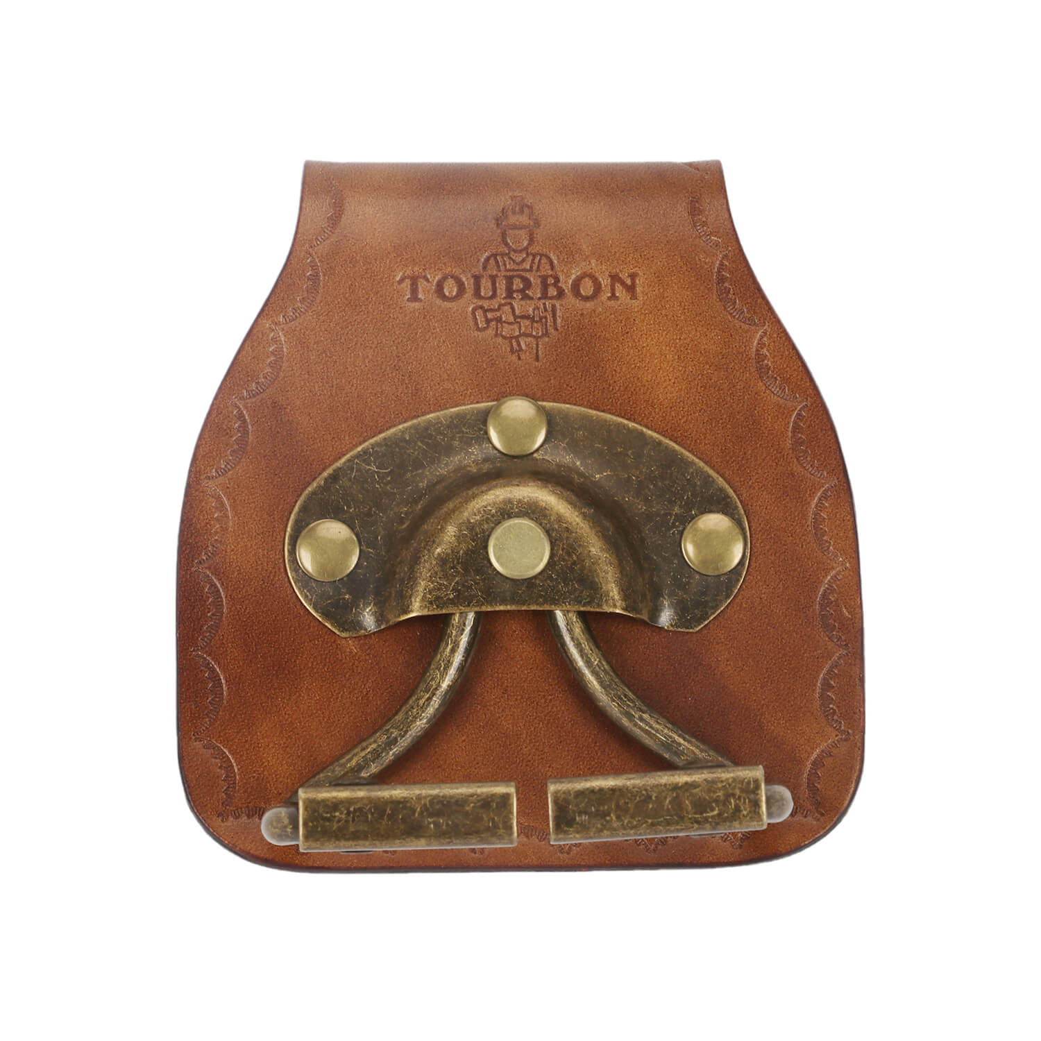 TOURBON Leather Hammer Holder Steel Loop Tool Belt Holster