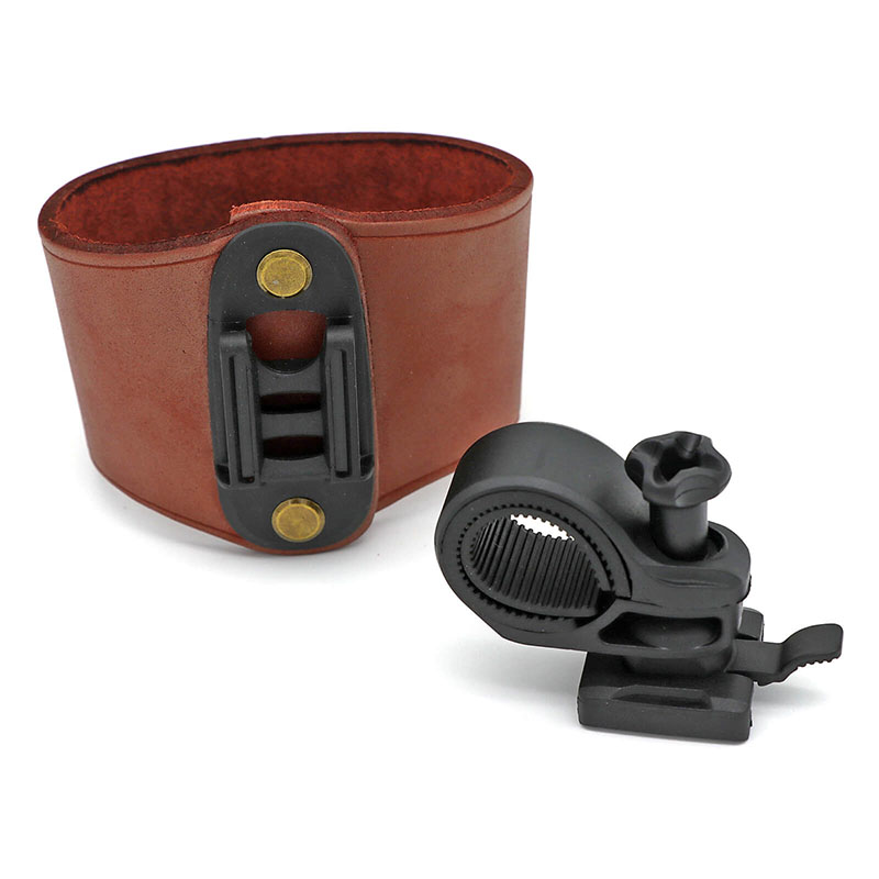 TOURBON Leather Bike Beverage Holder Small Bicycle Water Bottle Cup Holder