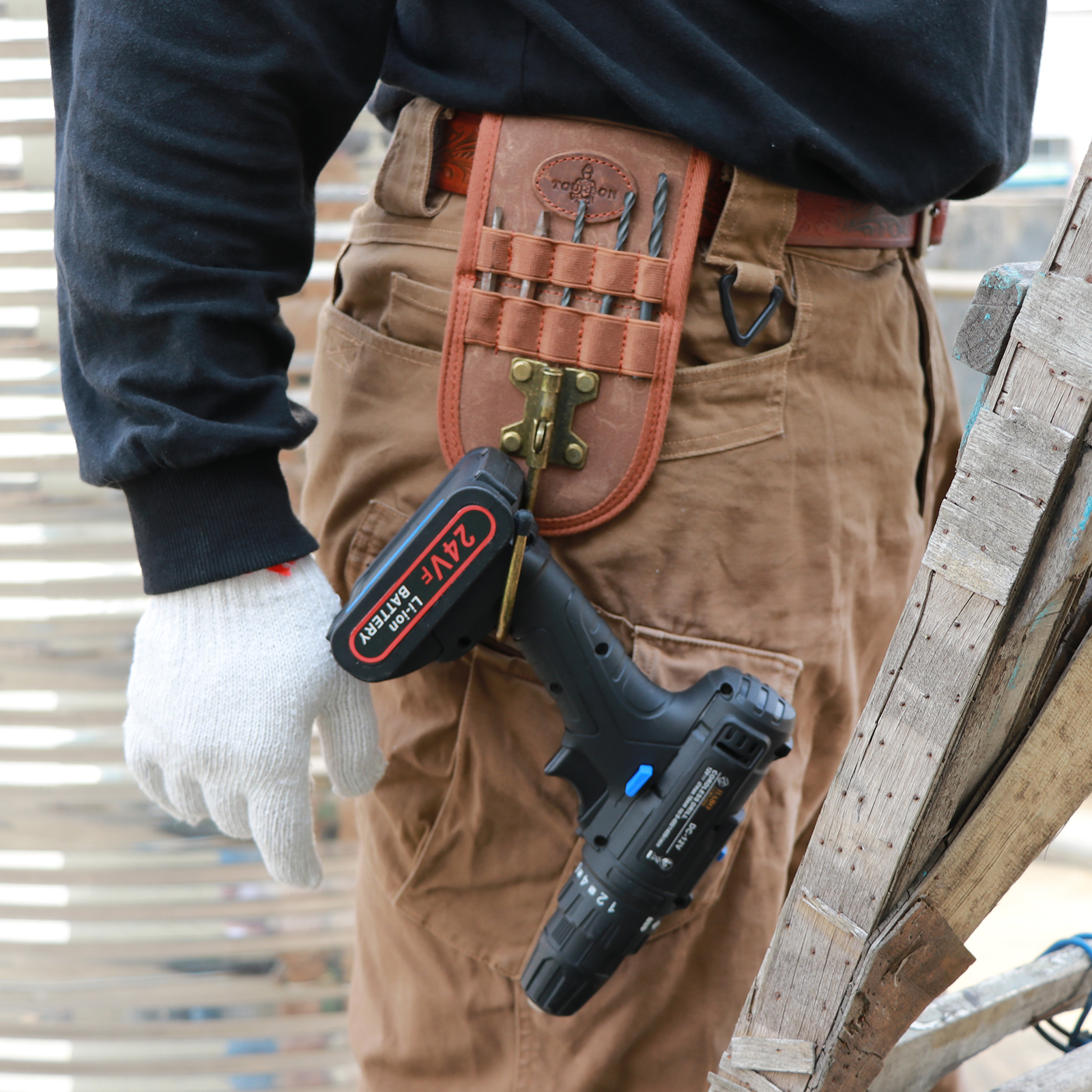 About TOURBON Tool Holster Drills Holder Impact Driver Hook for Belt Video Show