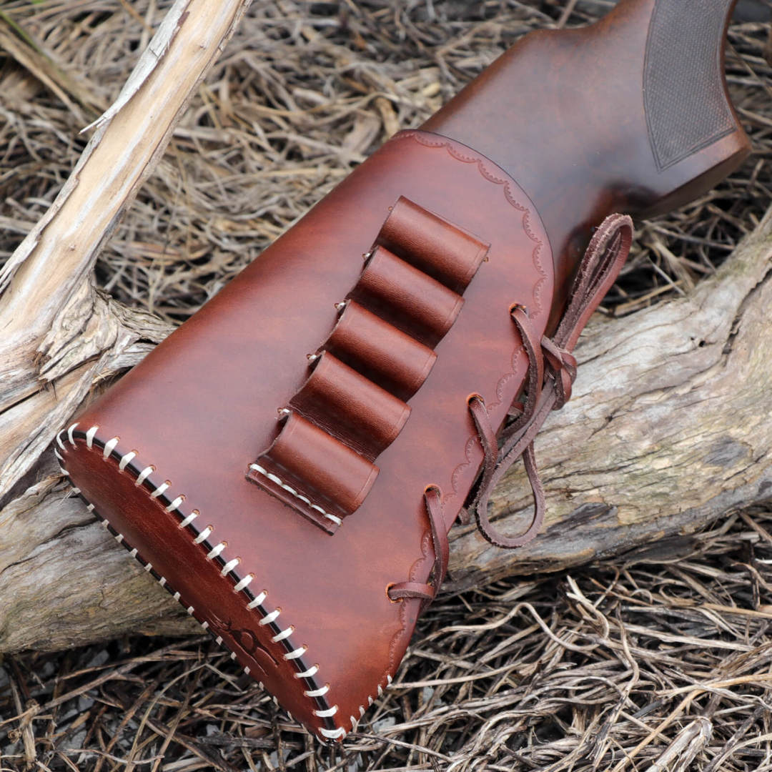TOURBON Leather Henry Rifle Buttstock Recoil Pad Slip-on In Large