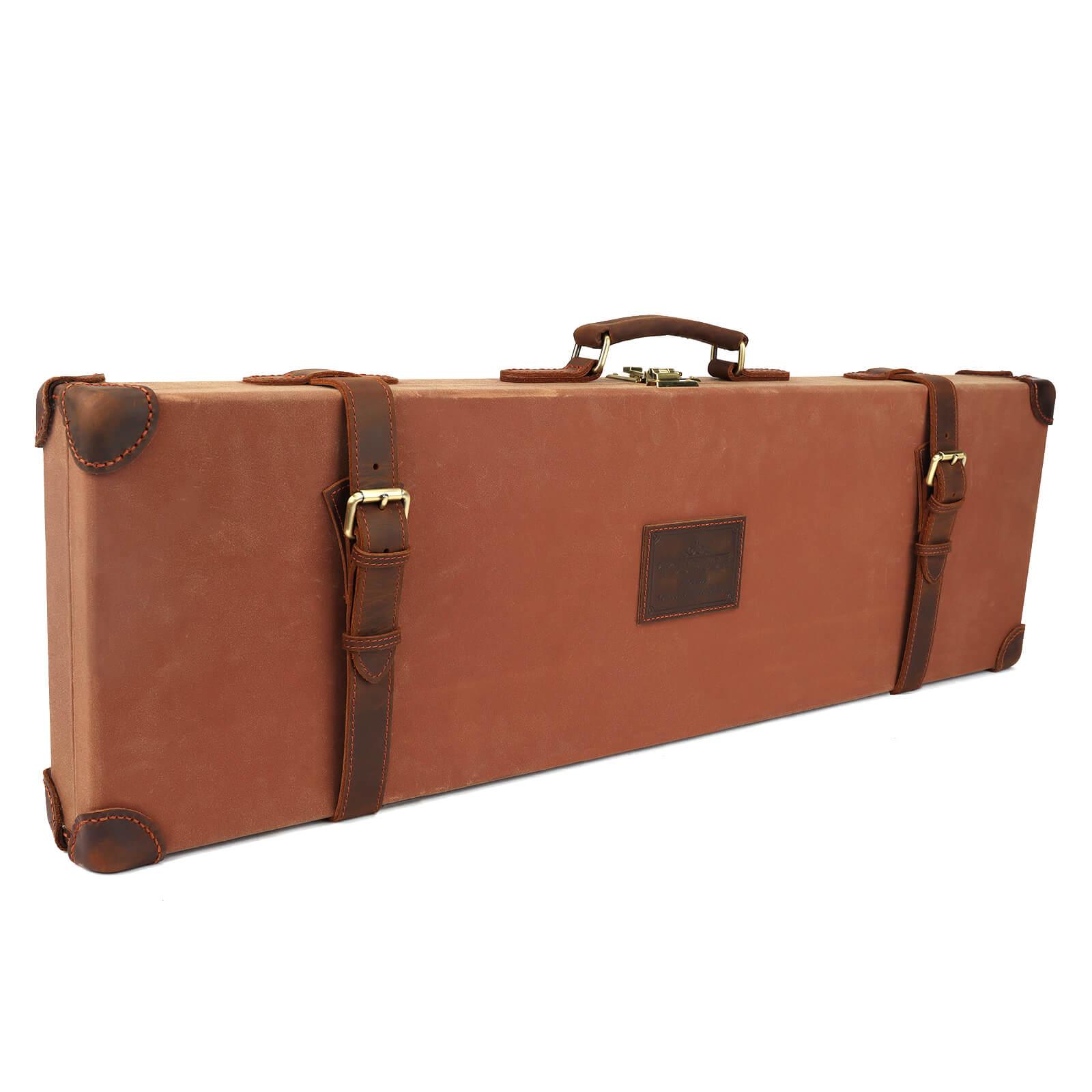 Tourbon Deluxe Waxed Canvas and Leather Hard Case