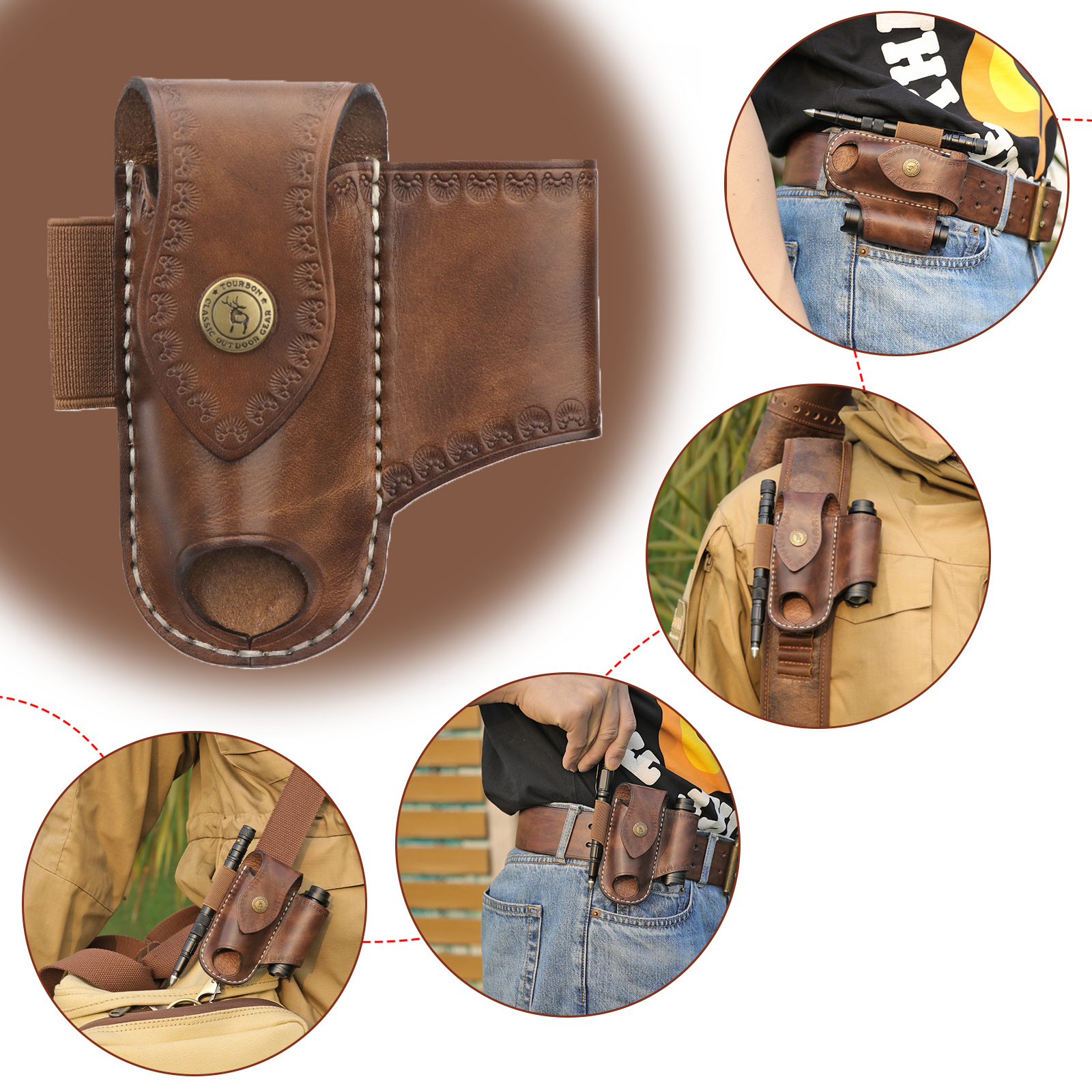 Tacti-Cal Tape Measure Belt Clip – Low-Profile Holster For Tools, Fits Belts Up To 2”, Nylon & Steel Construction