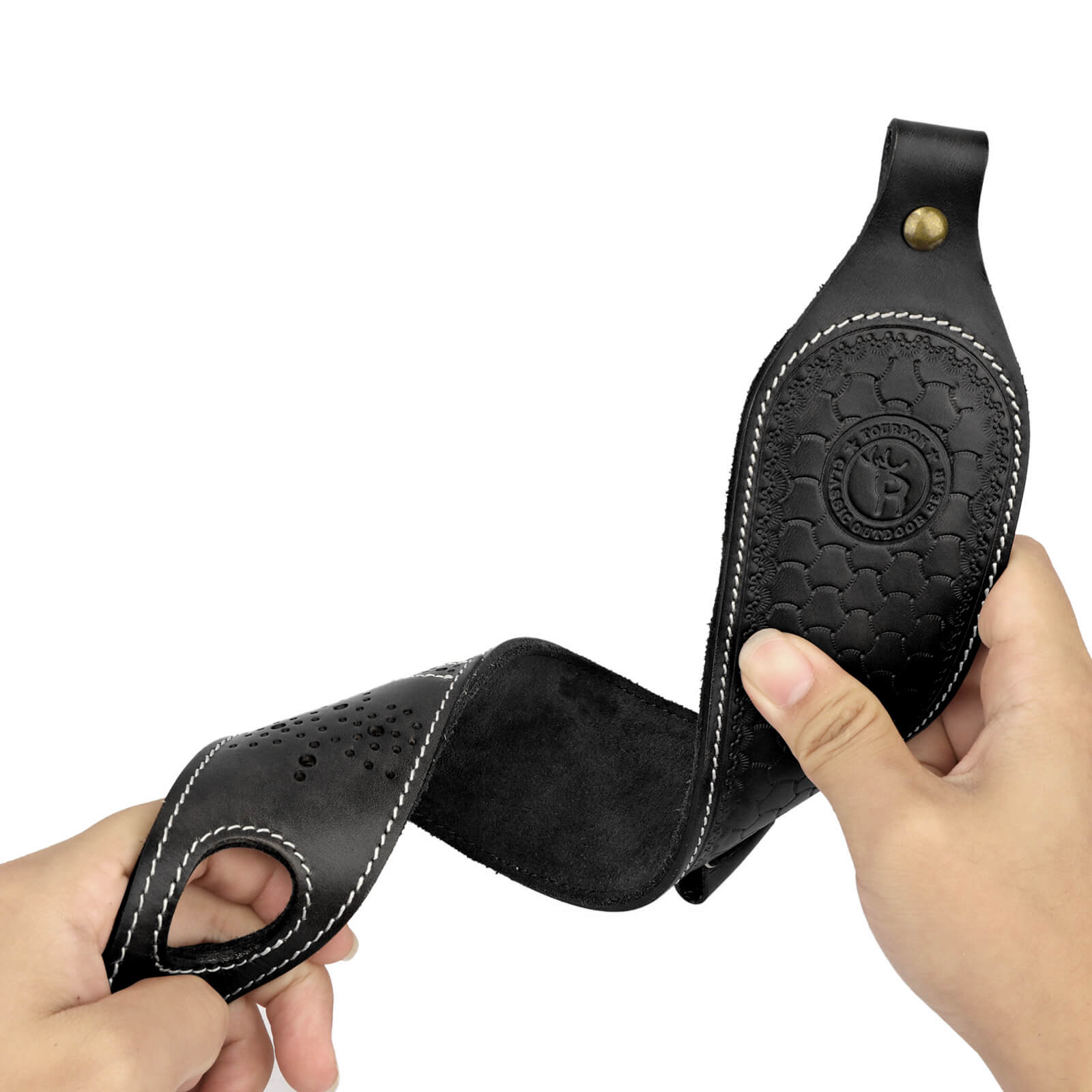 TOURBON Leather Hunting Sling