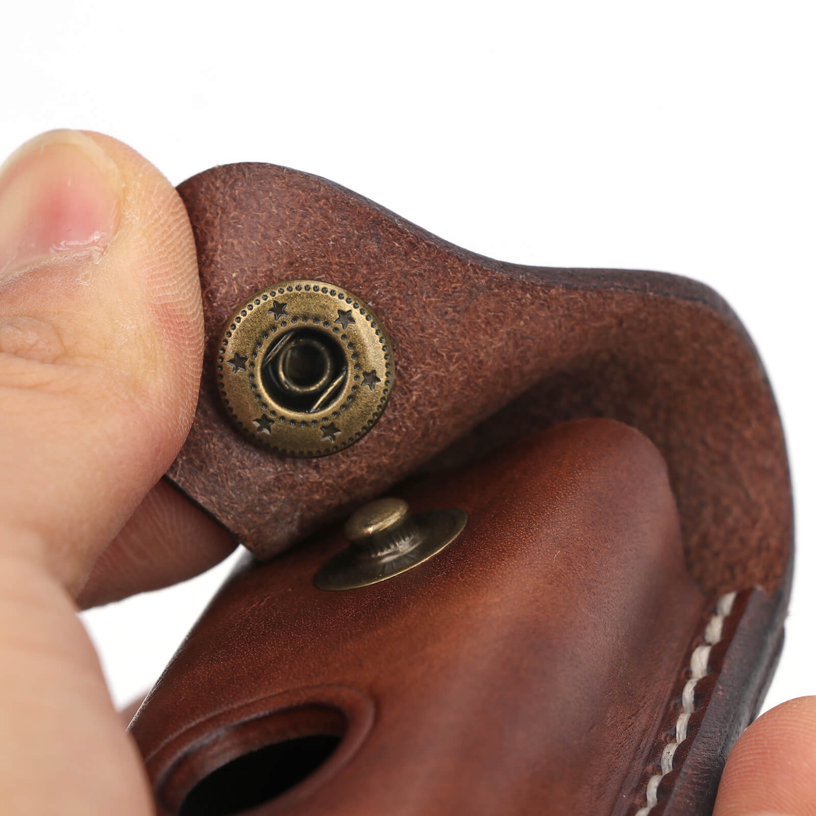 horizontal leather knife sheath