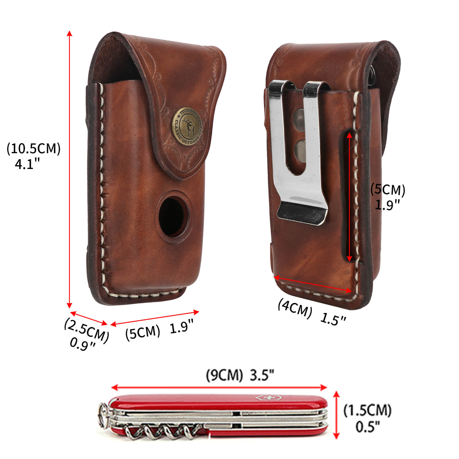 leather knife sheath with belt clip