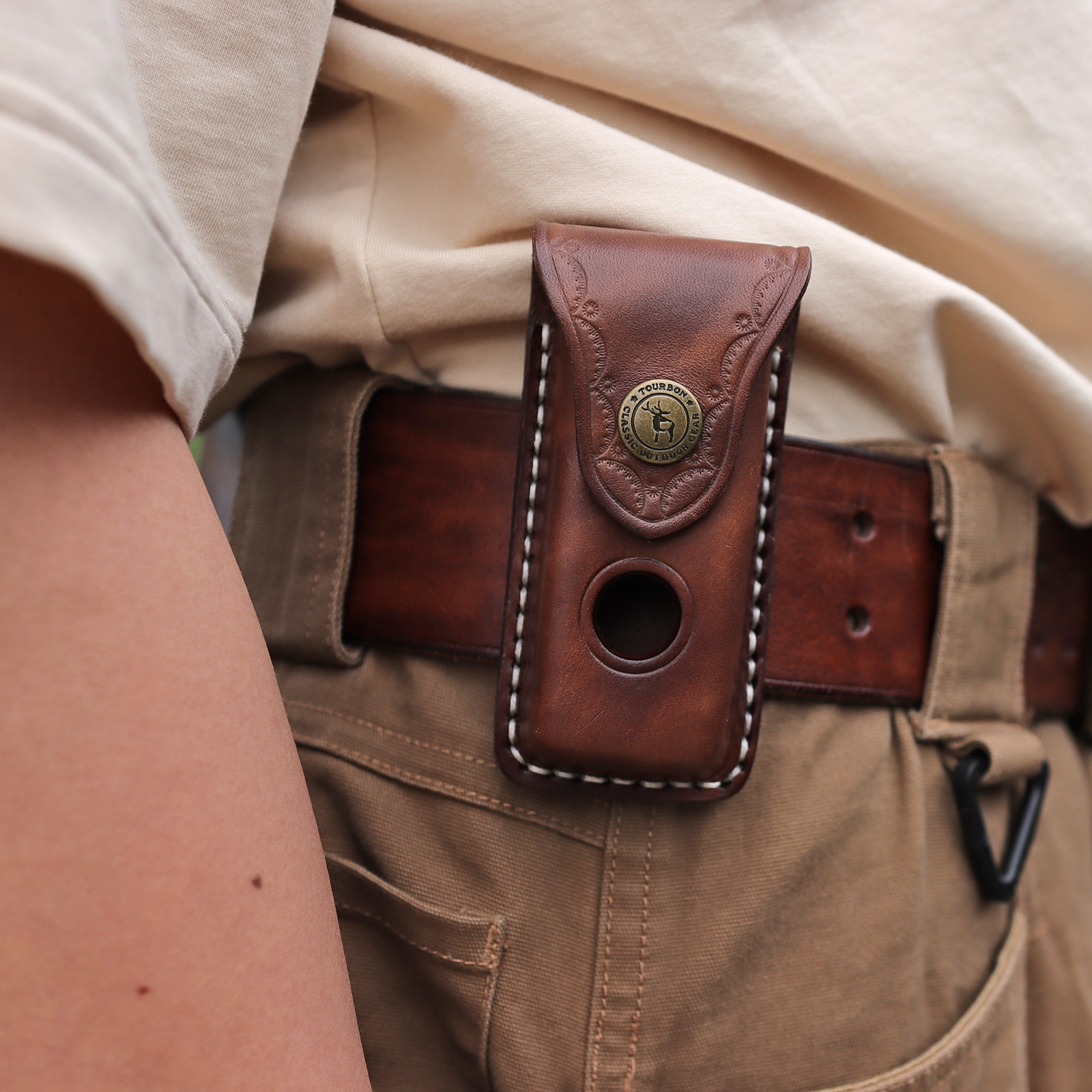 leather horizontal knife sheath