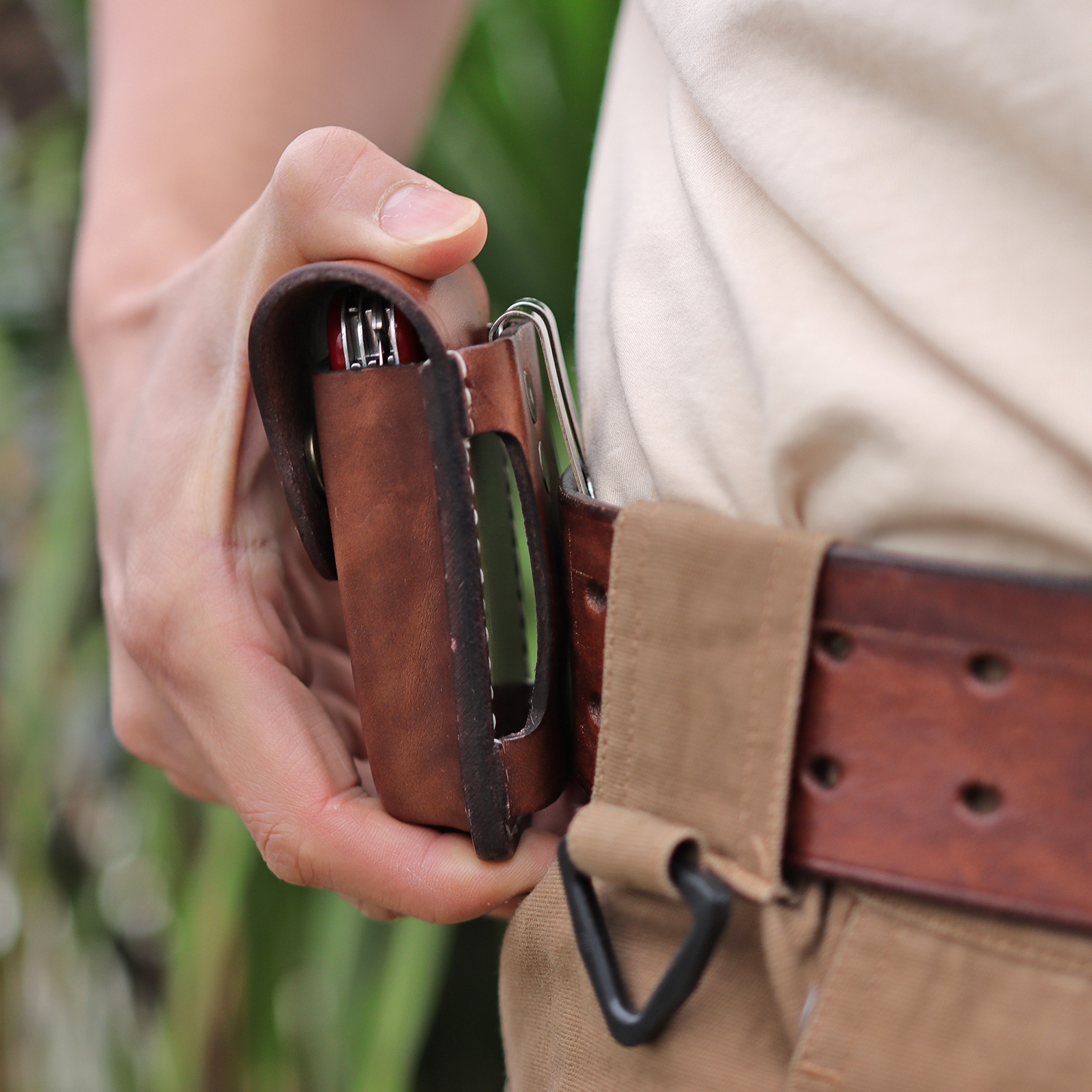 leather knife sheath belt clip