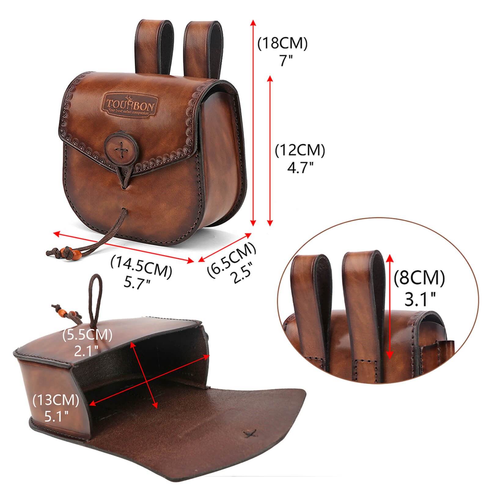 leather belt tool pouch