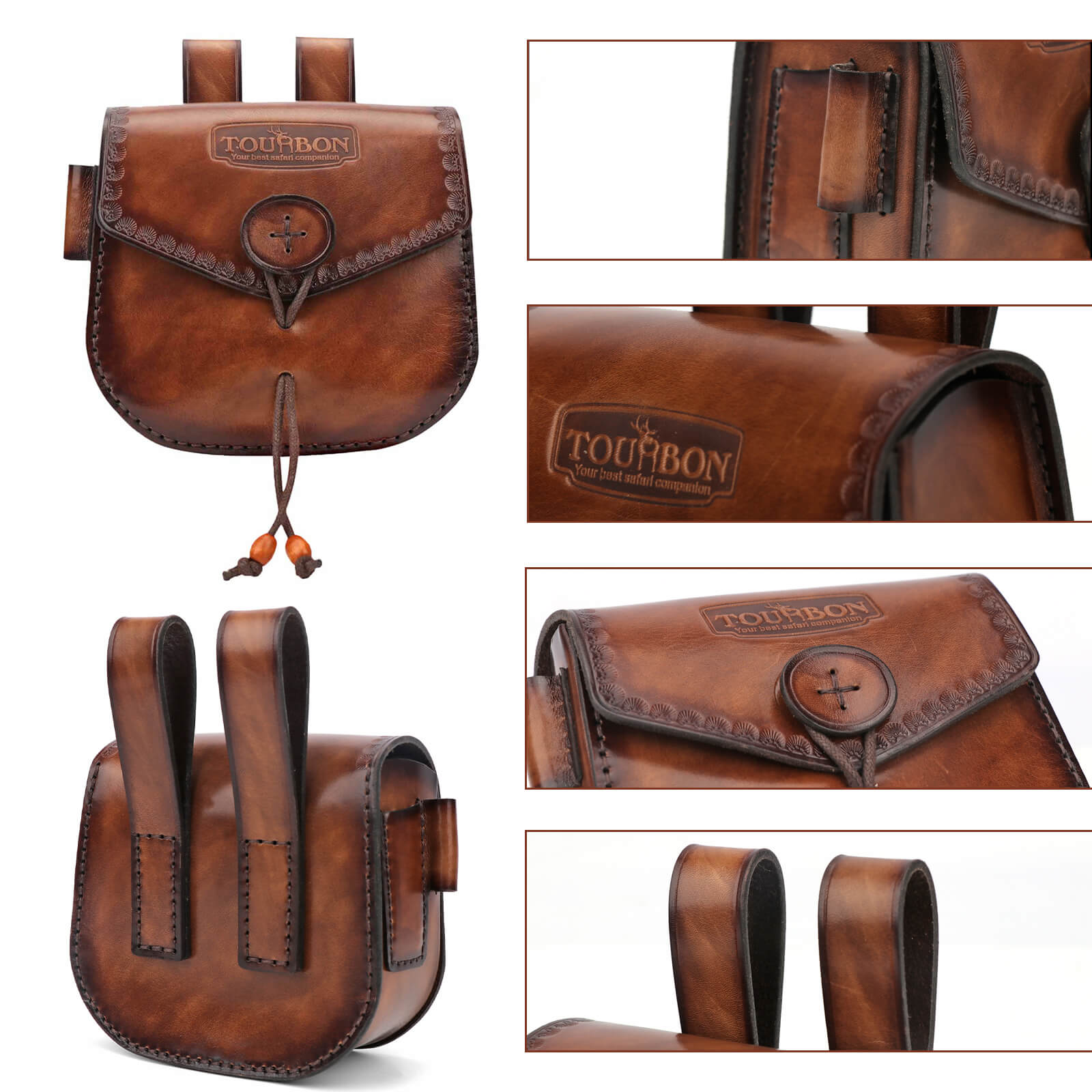 mens leather belt pouch