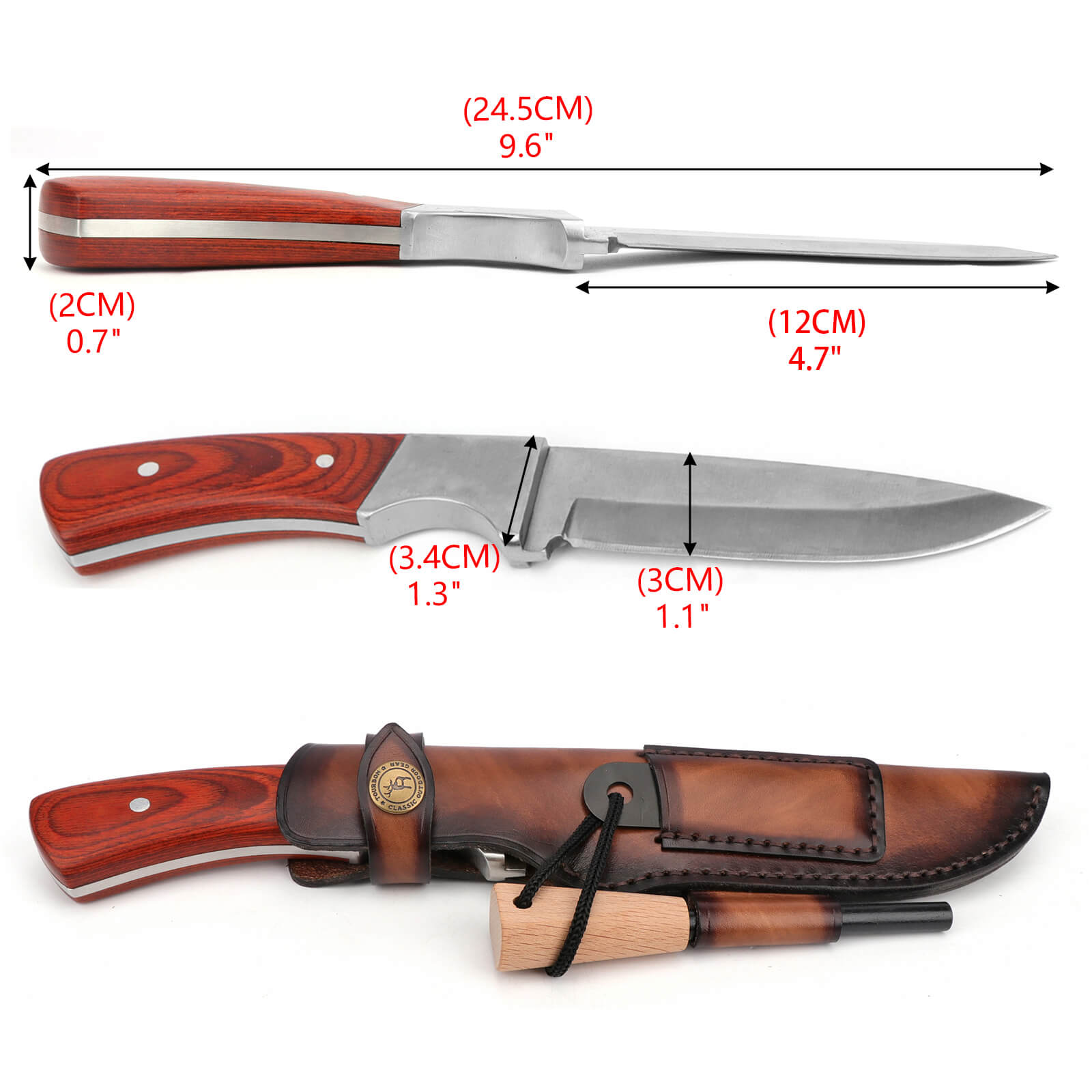 leather fixed blade knife sheath