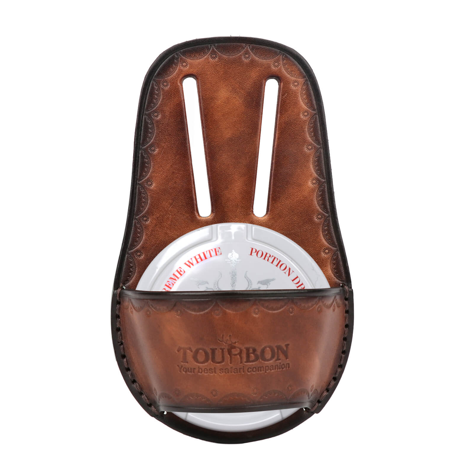 Tourbon Leather Snuff Dip Can Holder Chew Tobacco Cigarette Case Pouch Hammer Tool Holster for Belt