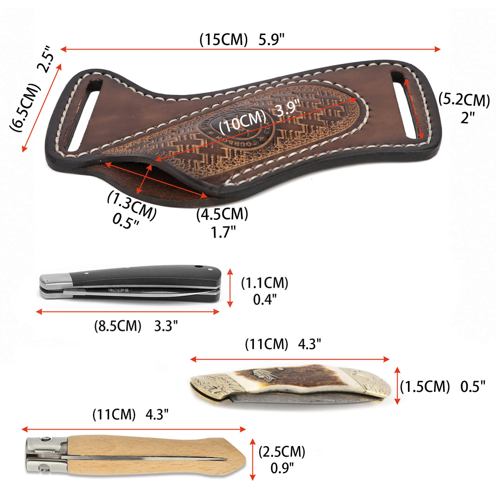 folding knife belt sheath