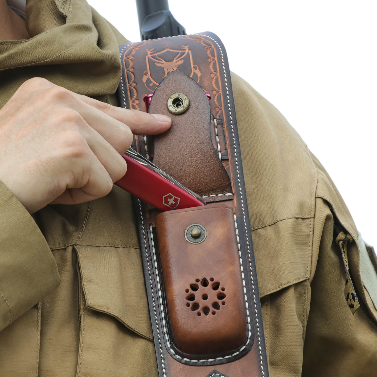 Vintage Leather Sling With Swivels 