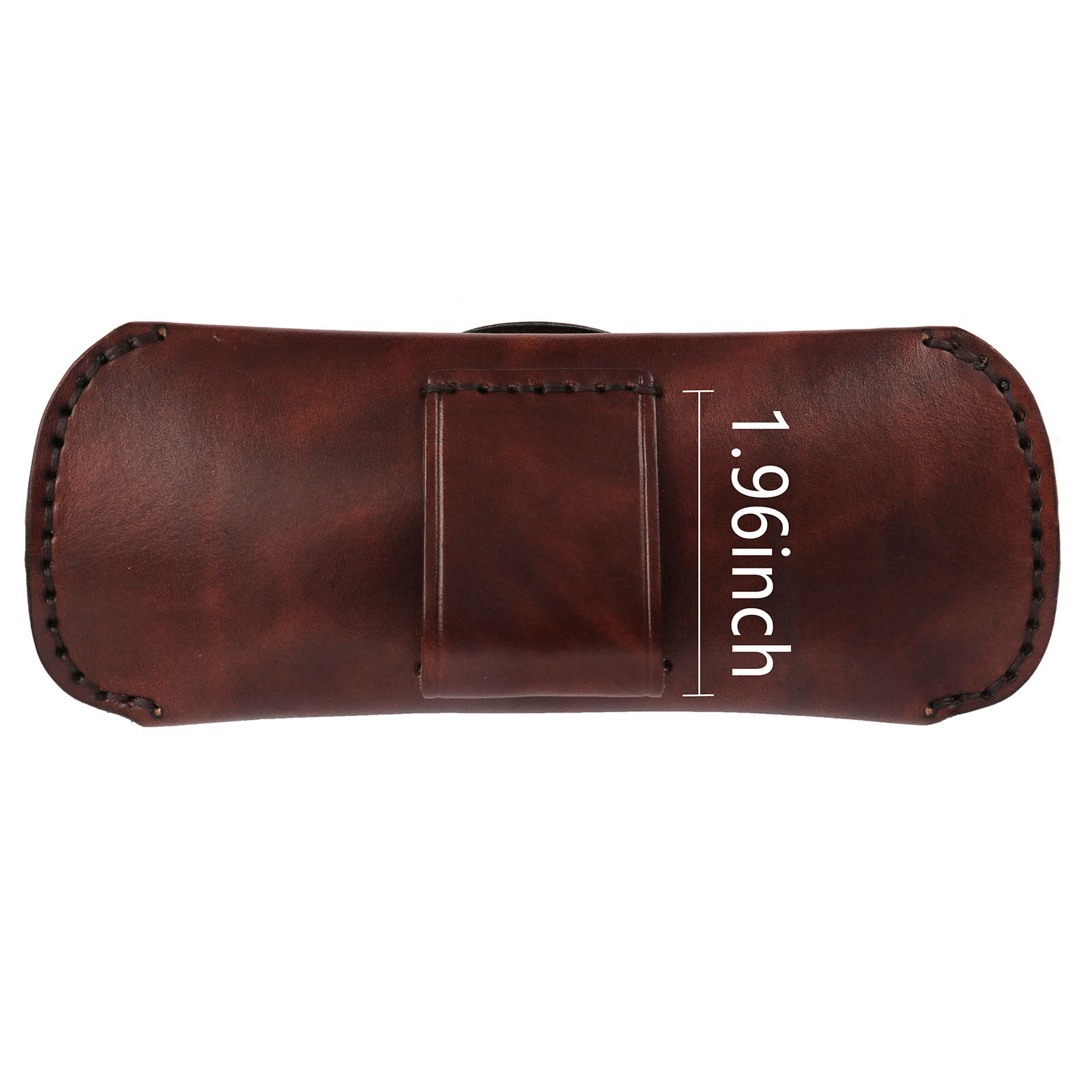 Tourbon Leather Eyeglasses Case Sunglasses Holder W/ Belt Loop