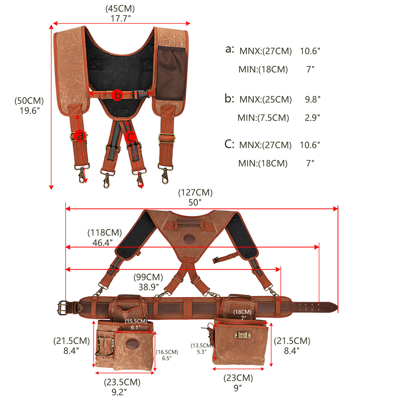 Tool Belt with Suspenders 