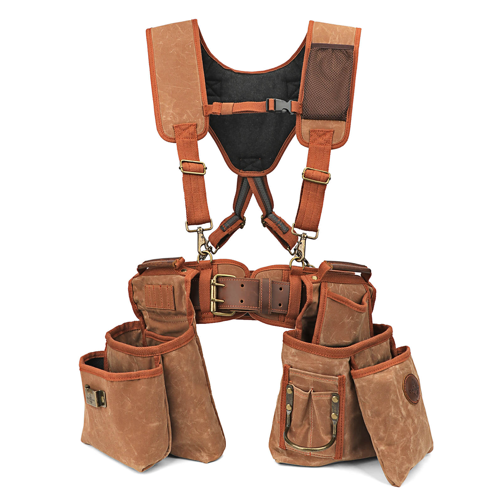 electrical tool belt with suspenders