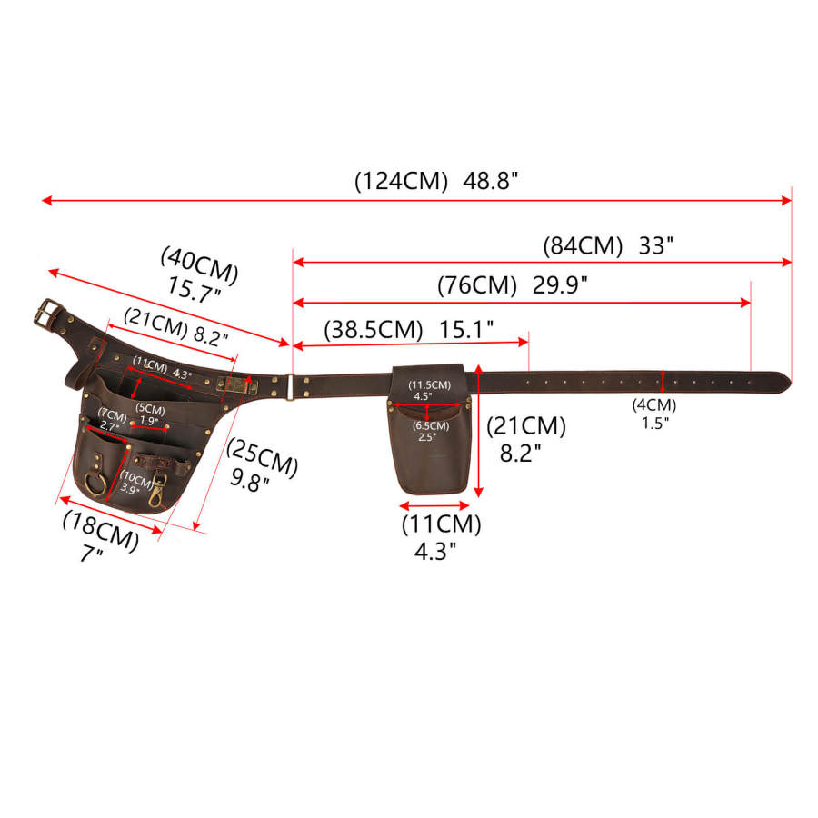 Tourbn TOURBON Echt Lederen Tuin Snoeischaar Pouch Tuinieren Snoeien Snip Snip Shears Houder voor Riem