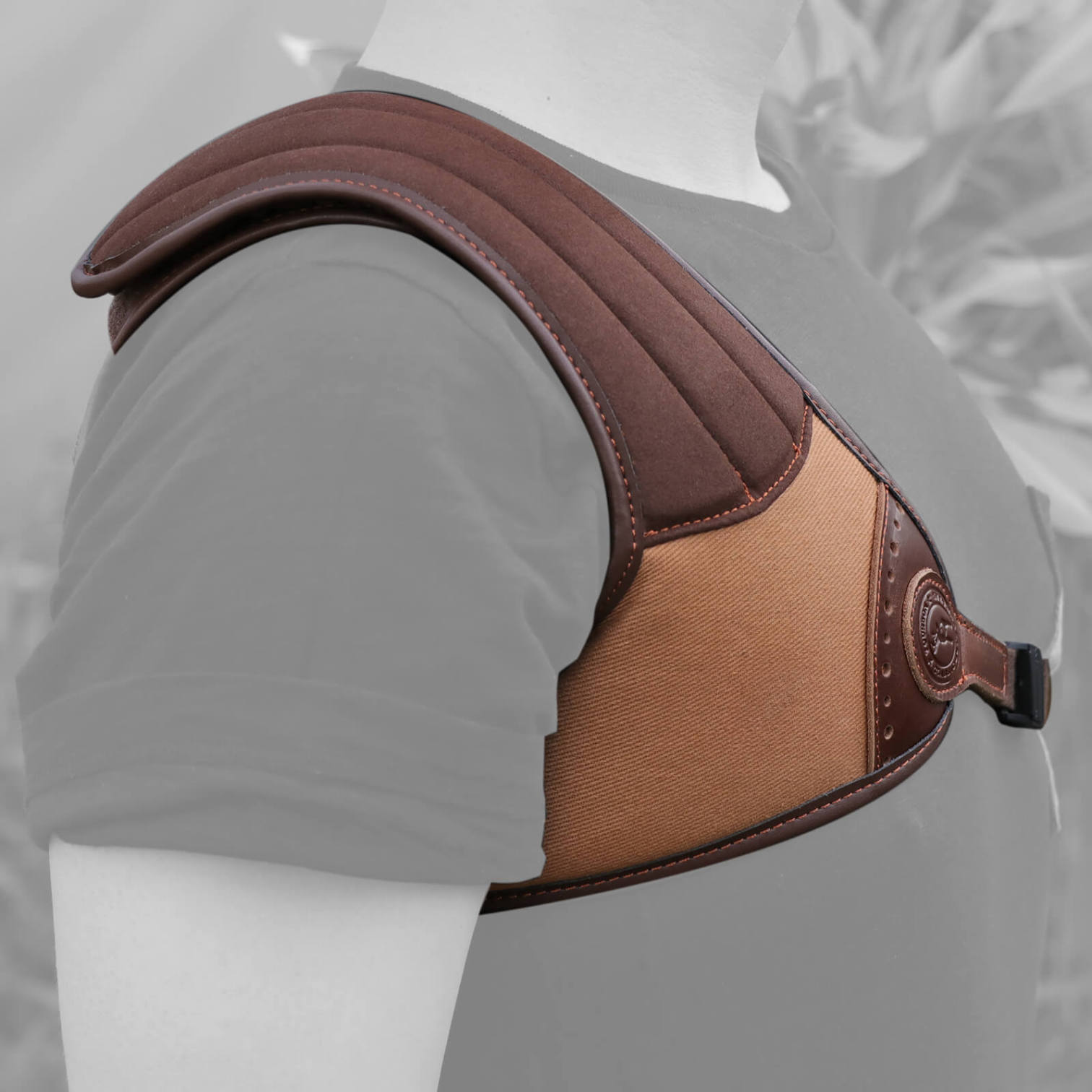 Tourbon Canvas Leather Shoulder Recoil Pad Adjustable For Shooting
