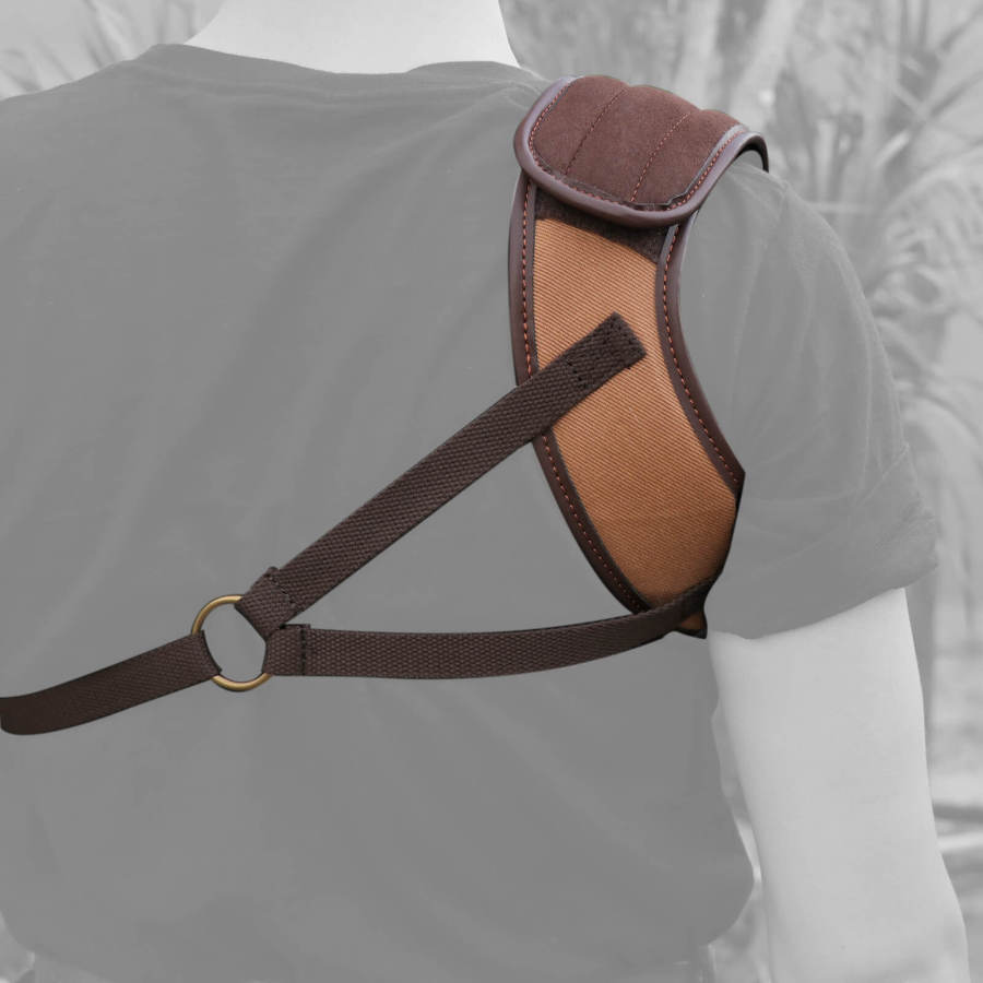 Tourbon Canvas Leather Shoulder Recoil Pad Adjustable For Shooting