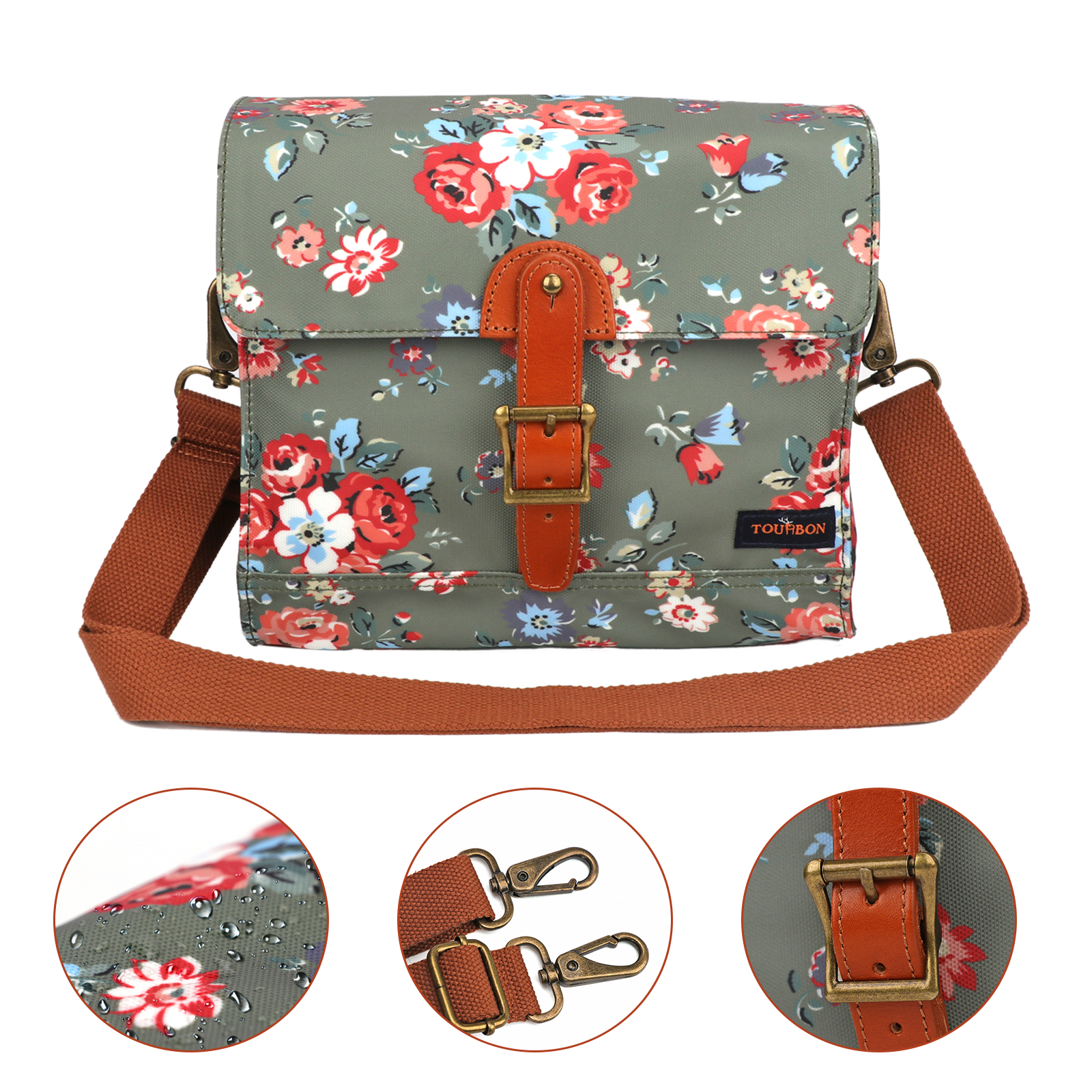 TOURBON Bike Handlebar Bag Bicycle Saddlebags Shoulder