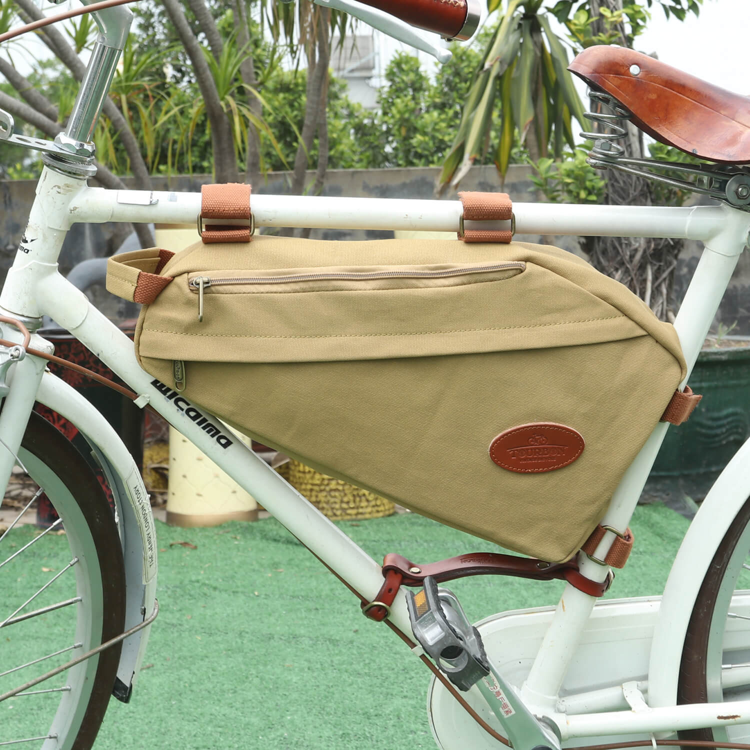 TOURBON Triangle Bike Bag Single Sling Backpack