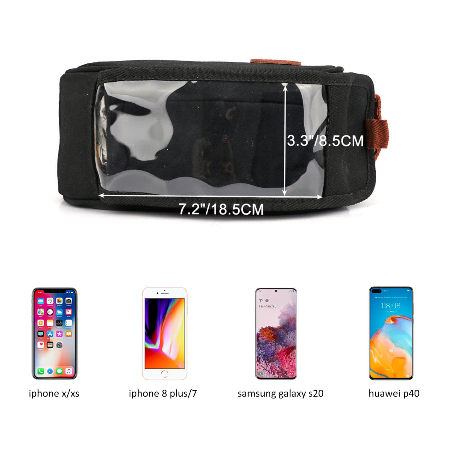 TOURBON Bike Cell Phone Holder Top Tube Frame Case