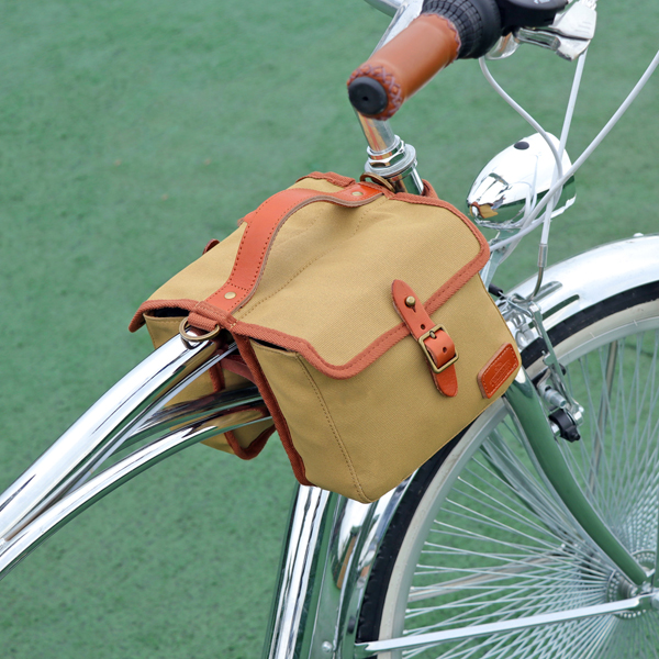 About TOURBON Canvas Bike Top Tube Bag Double Pannier Bike Front Frame Pouch Video Show