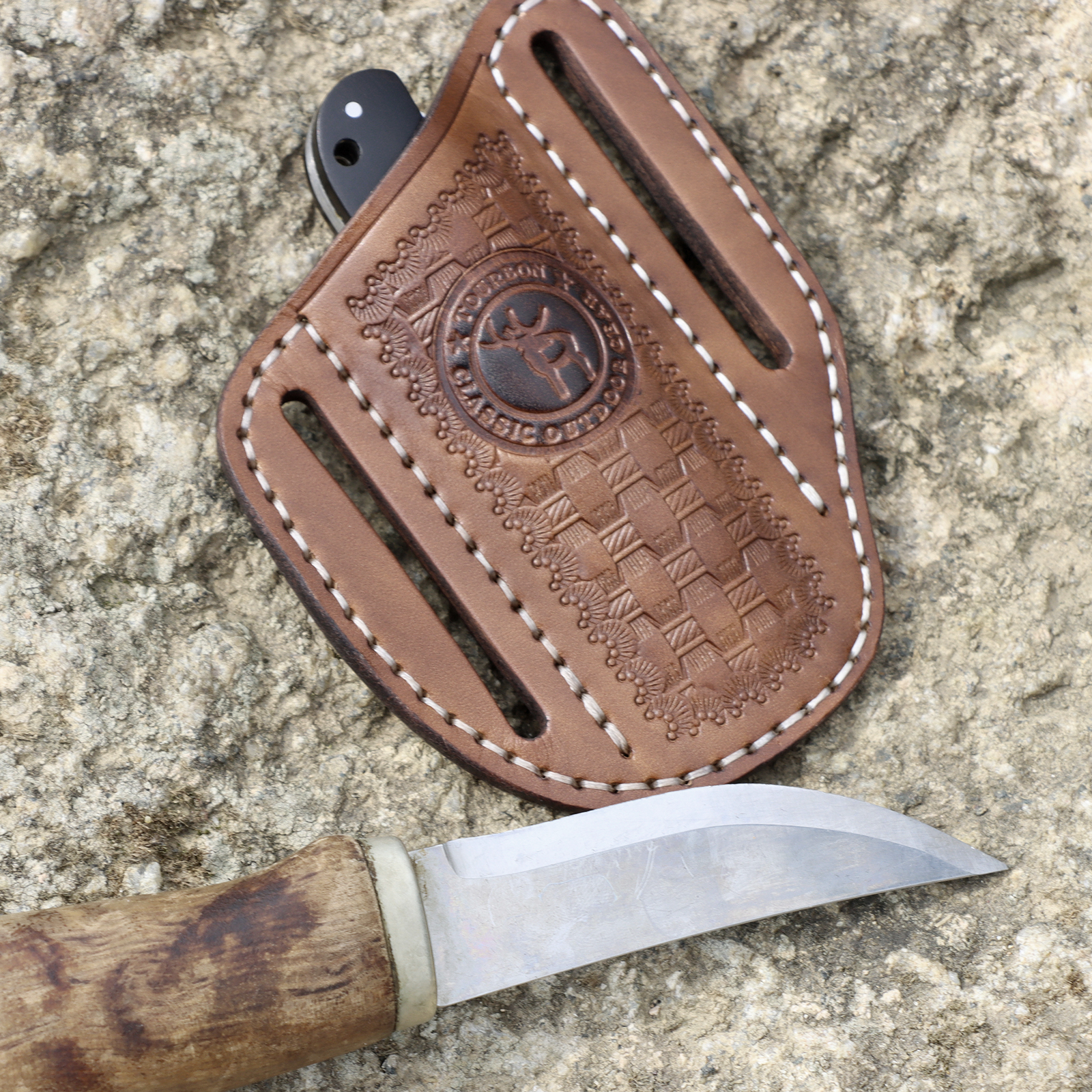 edc leather knife sheath