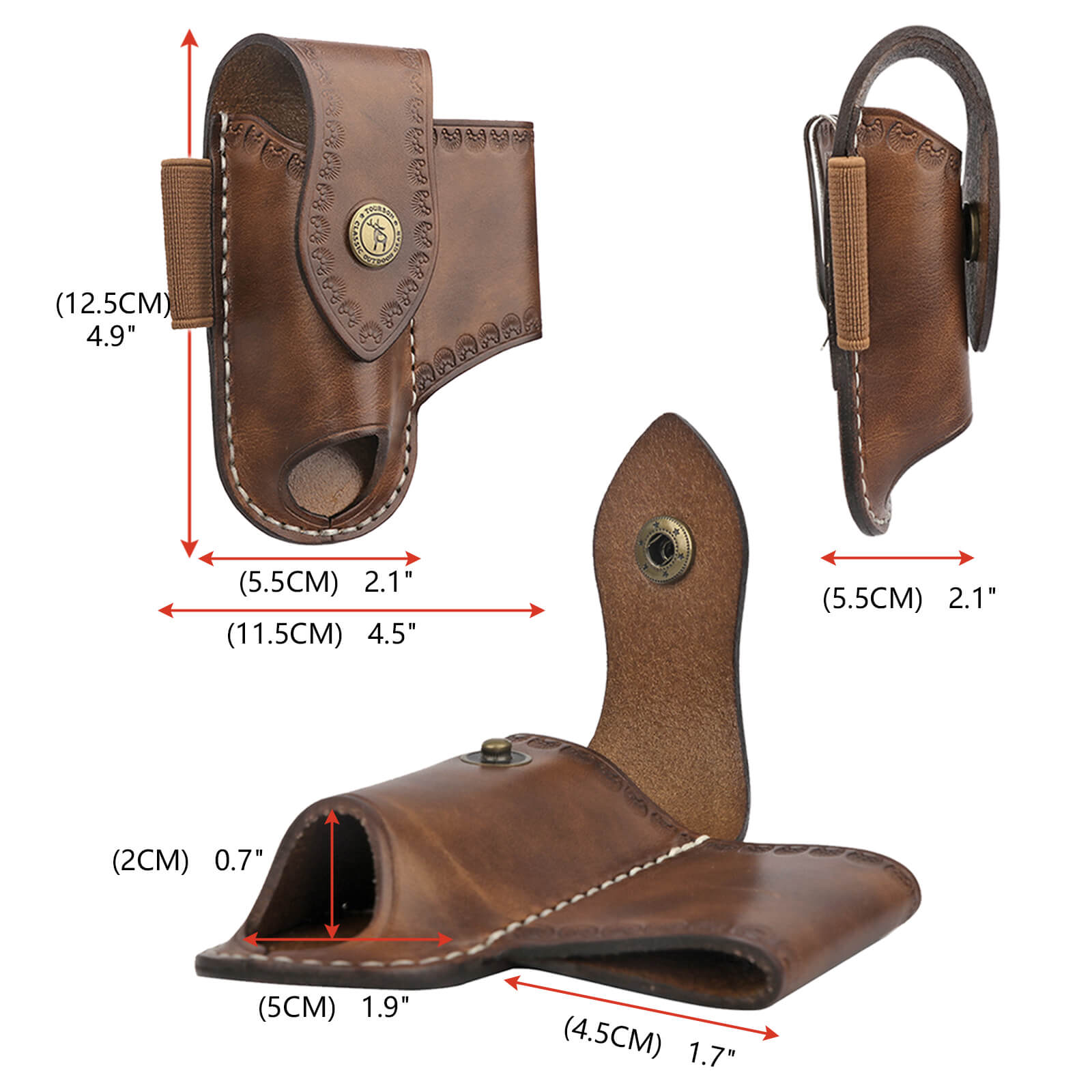 Leather EDC Multitool Pouch Holster 