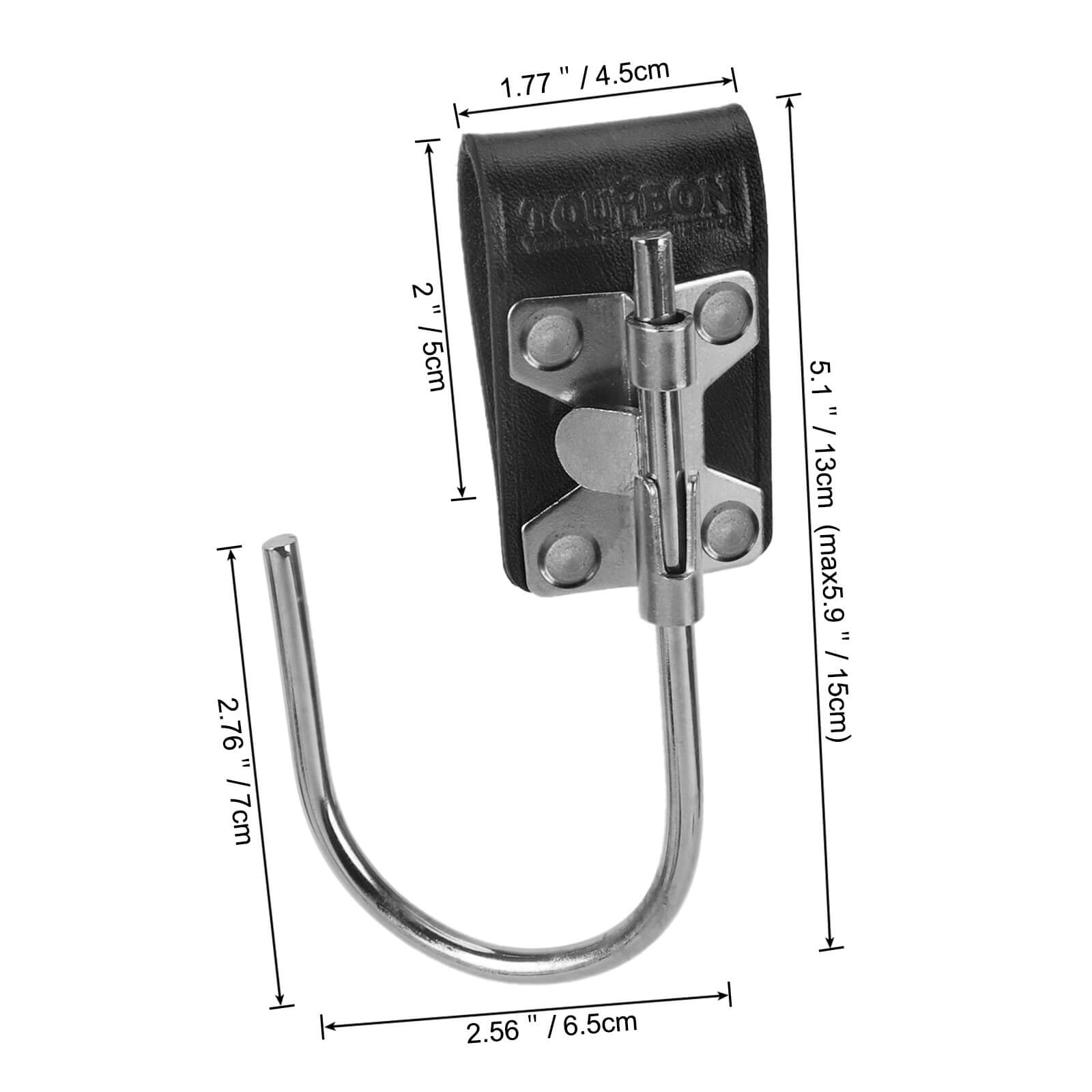 TOURBON Leather Drill Holder Belt Tool Hook Holster