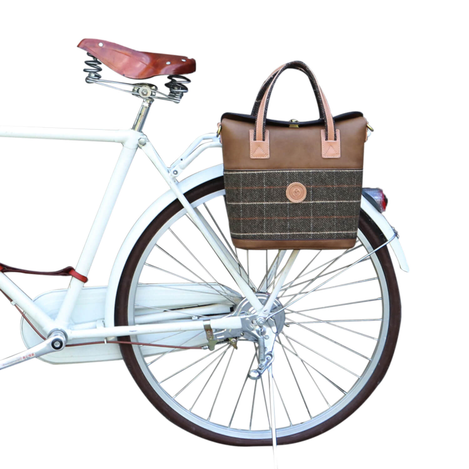 TOURBON Women's Shoulder Tote Bag Handbag Crossbag Quick-Release Bike Panniers Bicycle Front Bag-TOURBONSTORE