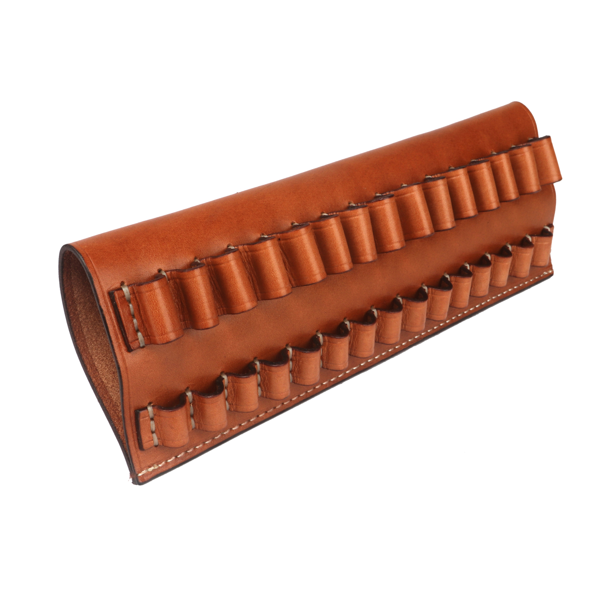 TOURBON Leather Cartridge Holder Belt Shell Slide Rifle Ammo Carrier for 3006,270,6555,375,300,etc.