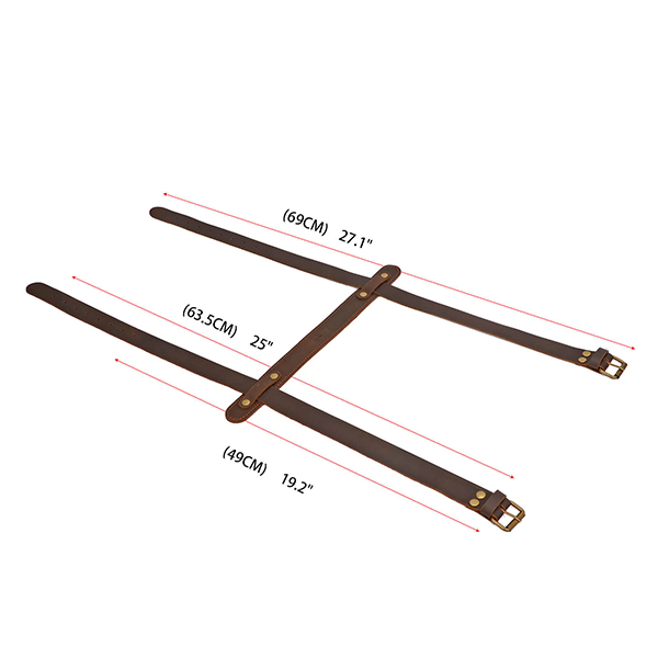 Tourbon Genuine Leather Carrier Blanket Carry Strap Holder