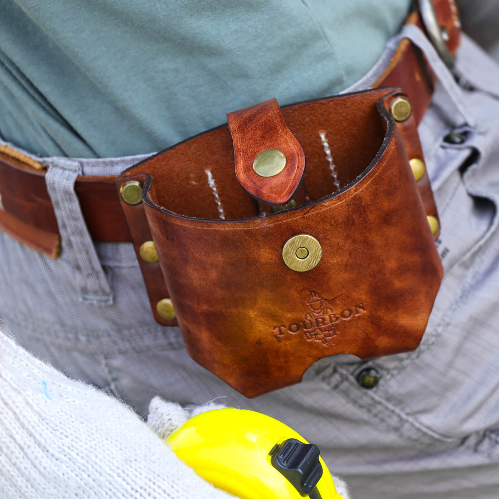  TOURBON Tool Belt Holster Screw Work Pouch with Tape Measure  Clip : Tools & Home Improvement