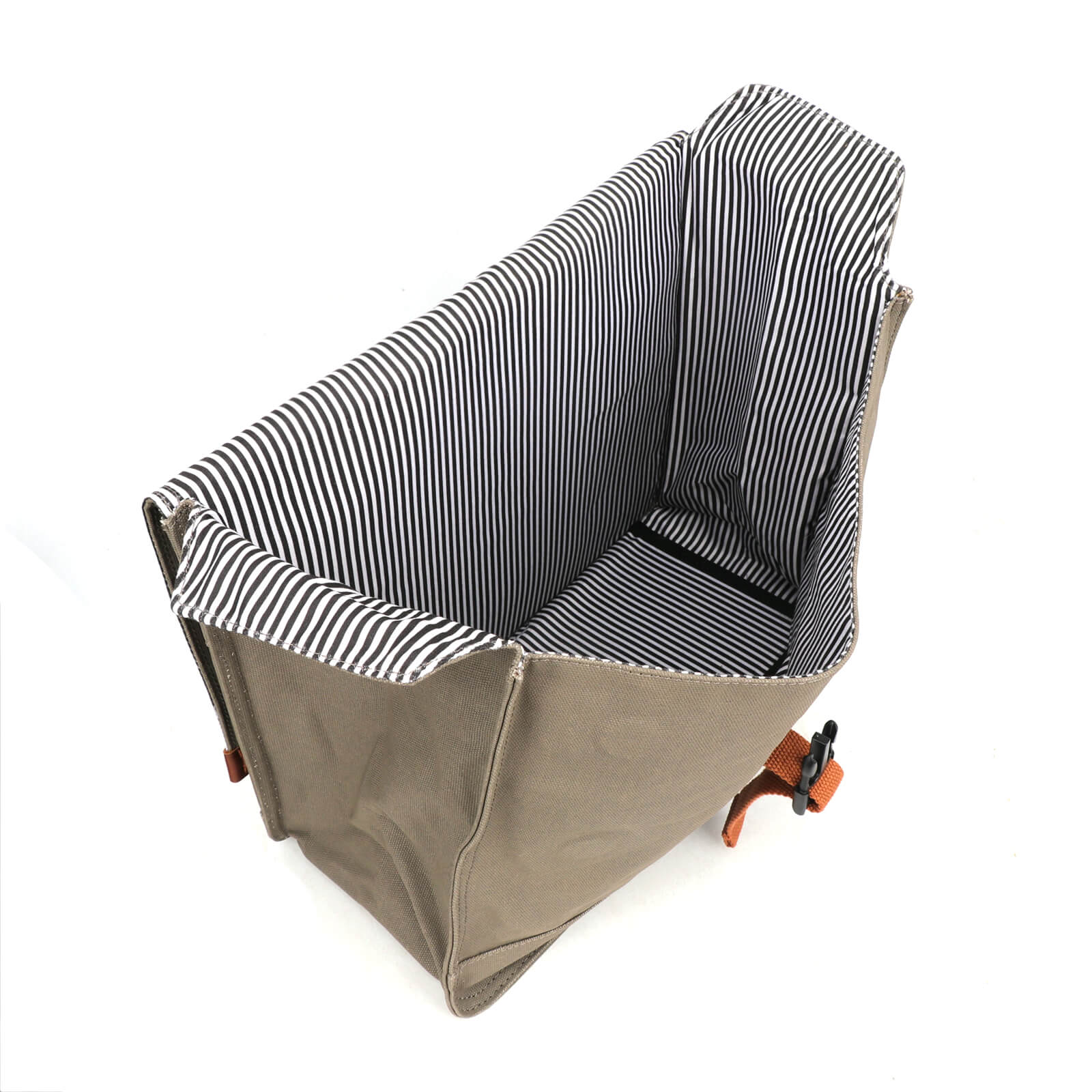 TOURBON Waterproof Canvas Bike Pannier Bag with Shoulder Strap 