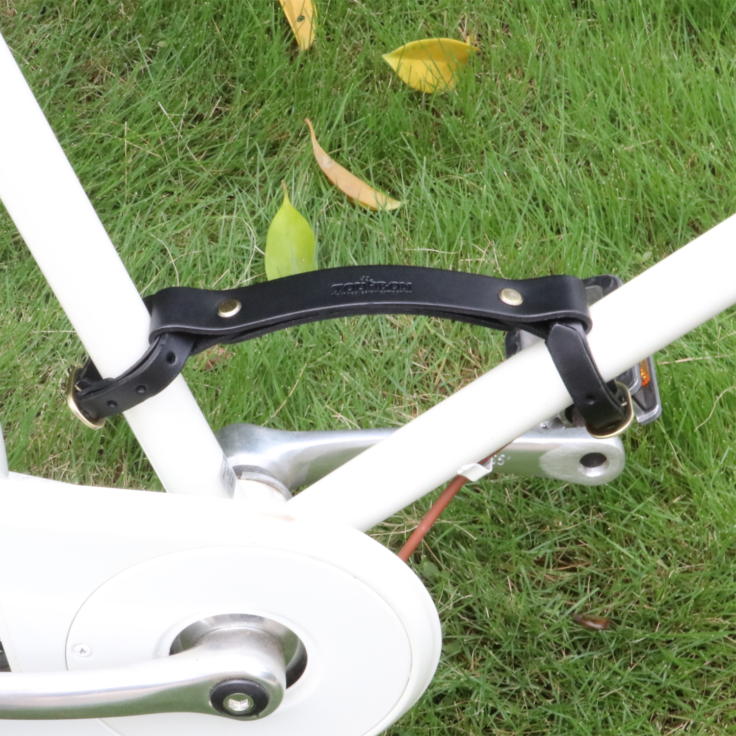 TOURBON Leather Bicycle Frame Handle Bike Little Lifter