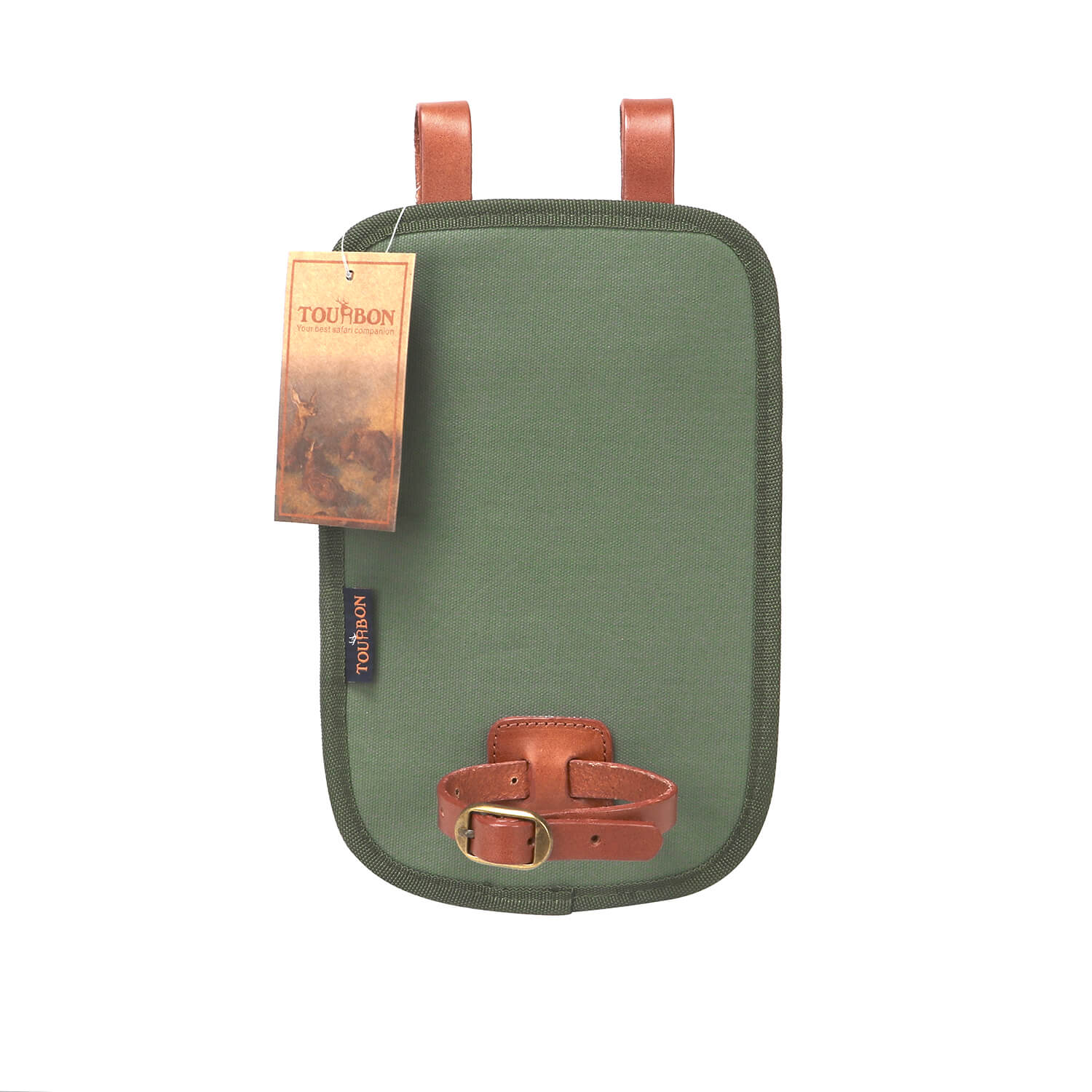 TOURBON Canvas & Leather Bicycle ULock Tote Bike Lock Holster Bag