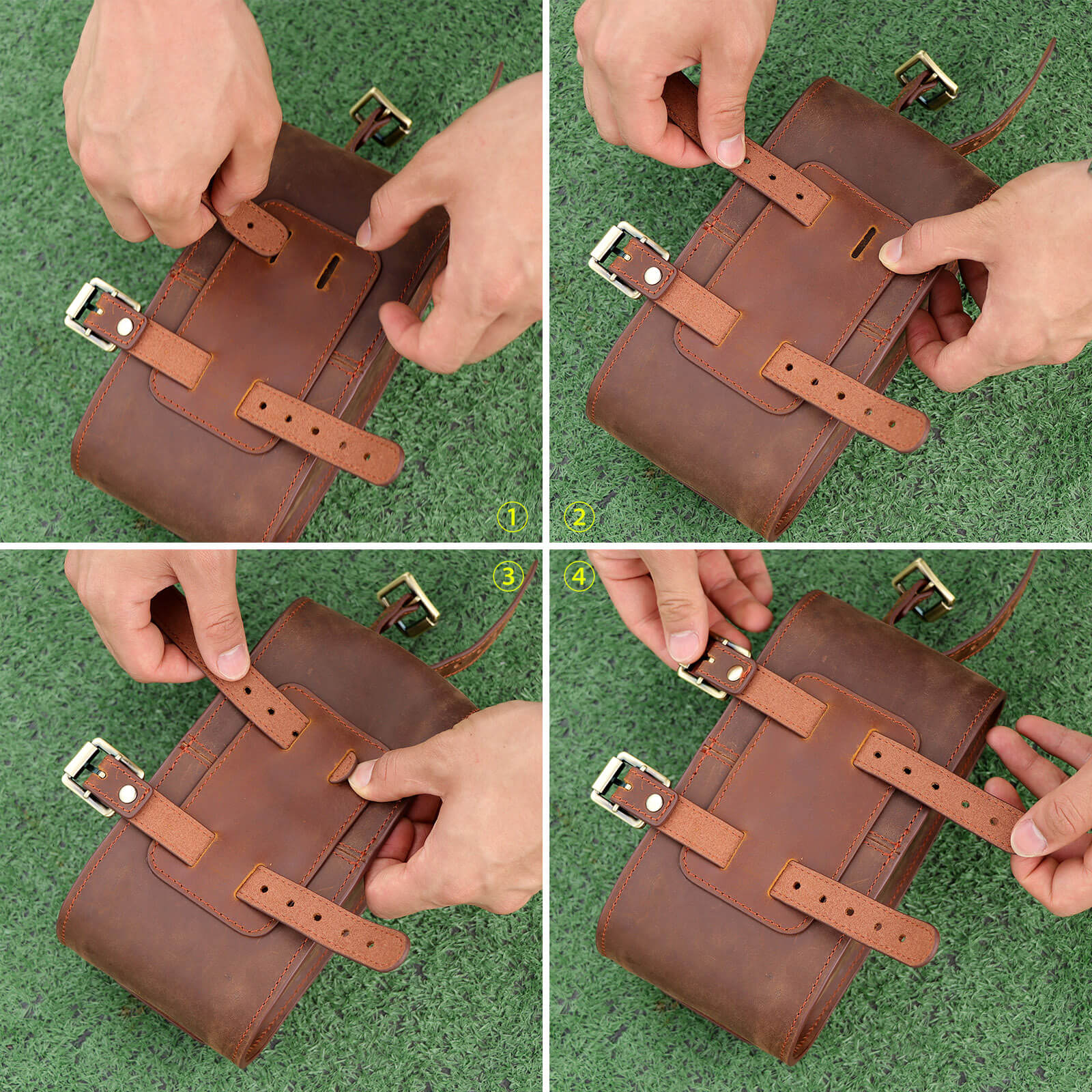 bike frame bag leather