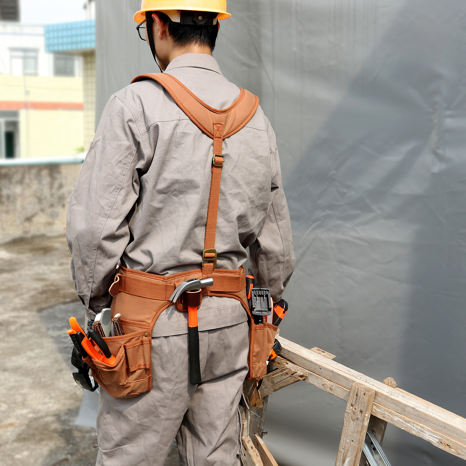 electrician work belts with suspenders