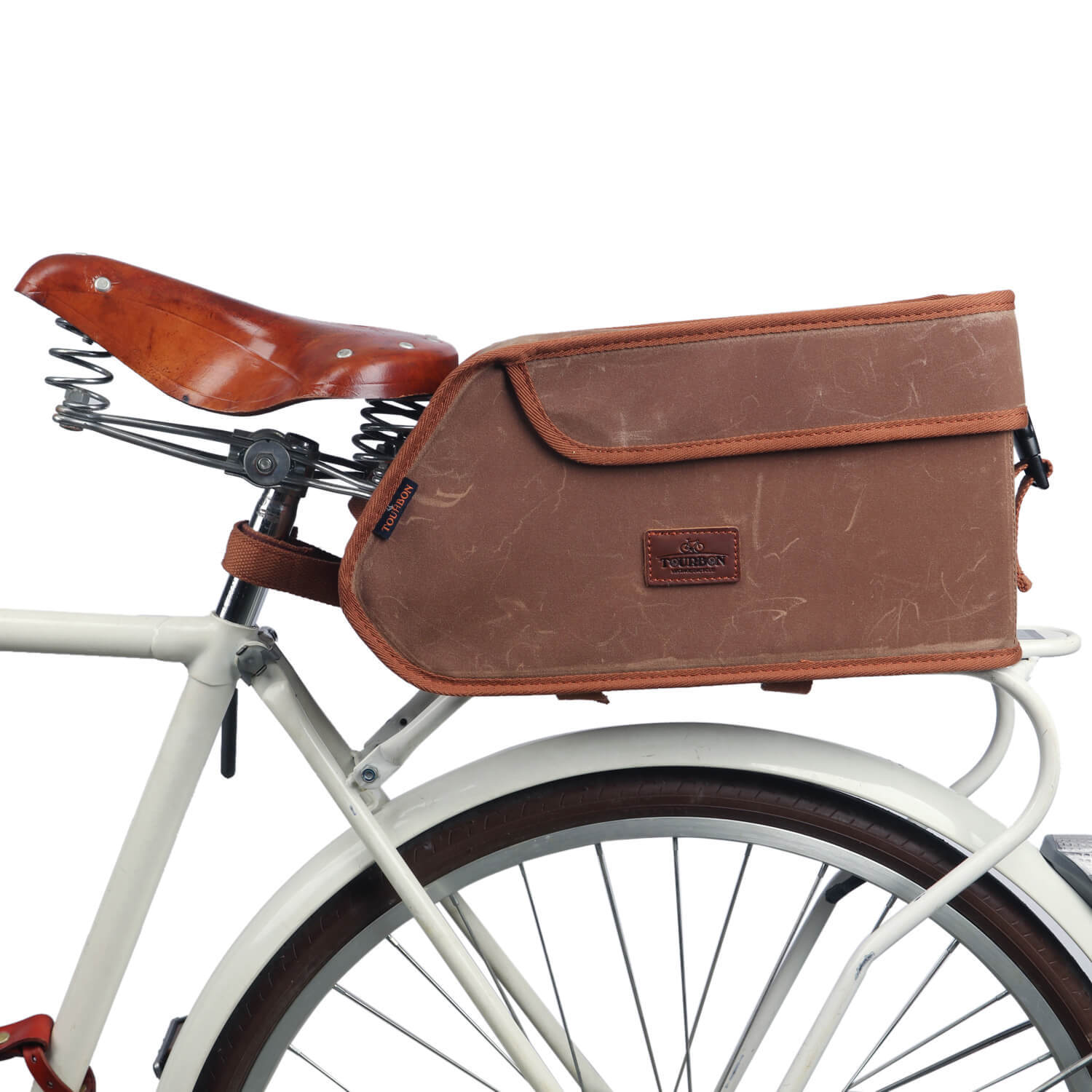 TOURBON Sacoche Vélo Nylon Roll-Top Clip-on - Sac À Dos Épaule Tote Bag Multifonction Bleu