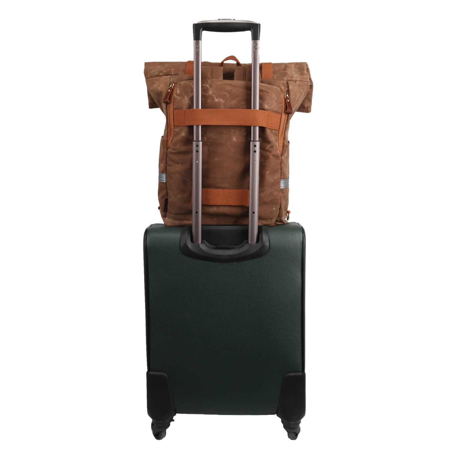 TOURBON Canvas Convertible Backpack Panniers Rear Rack Bag