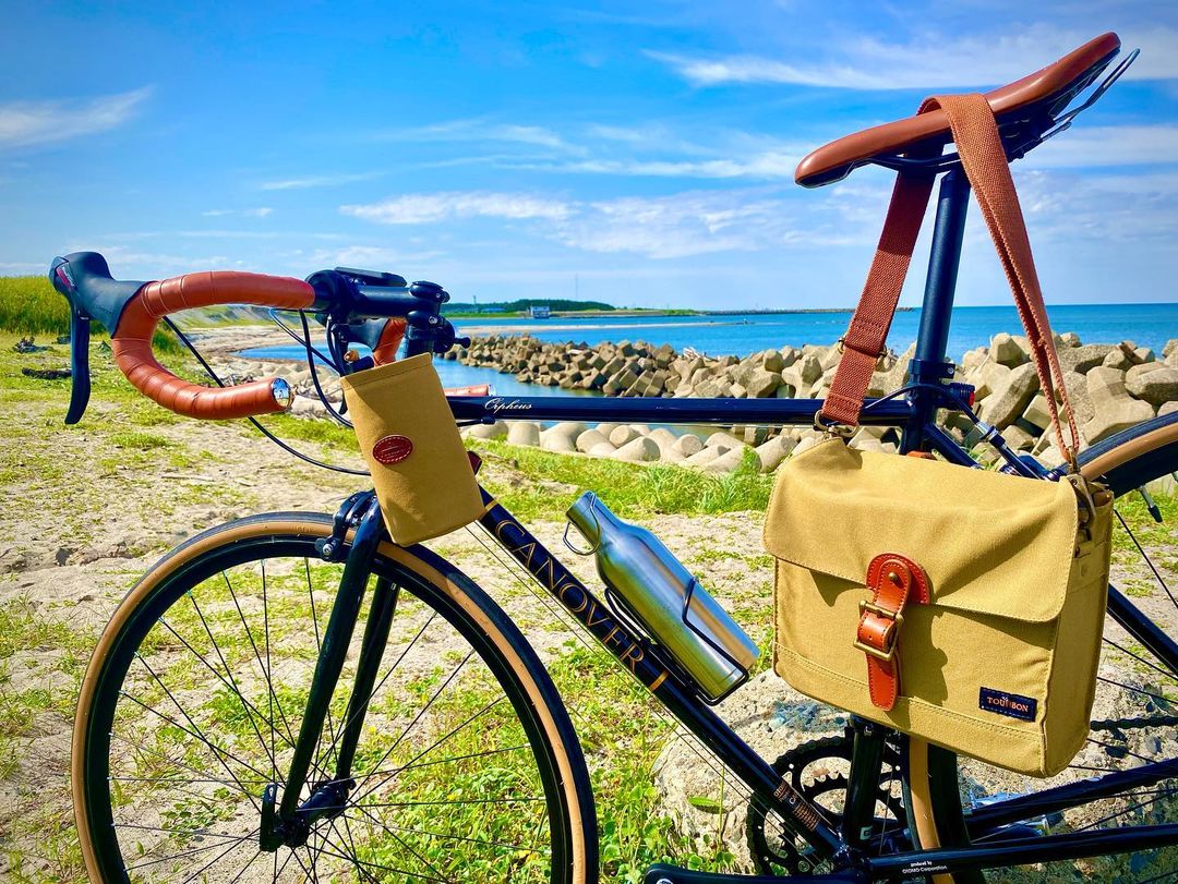 leather bike saddle bag