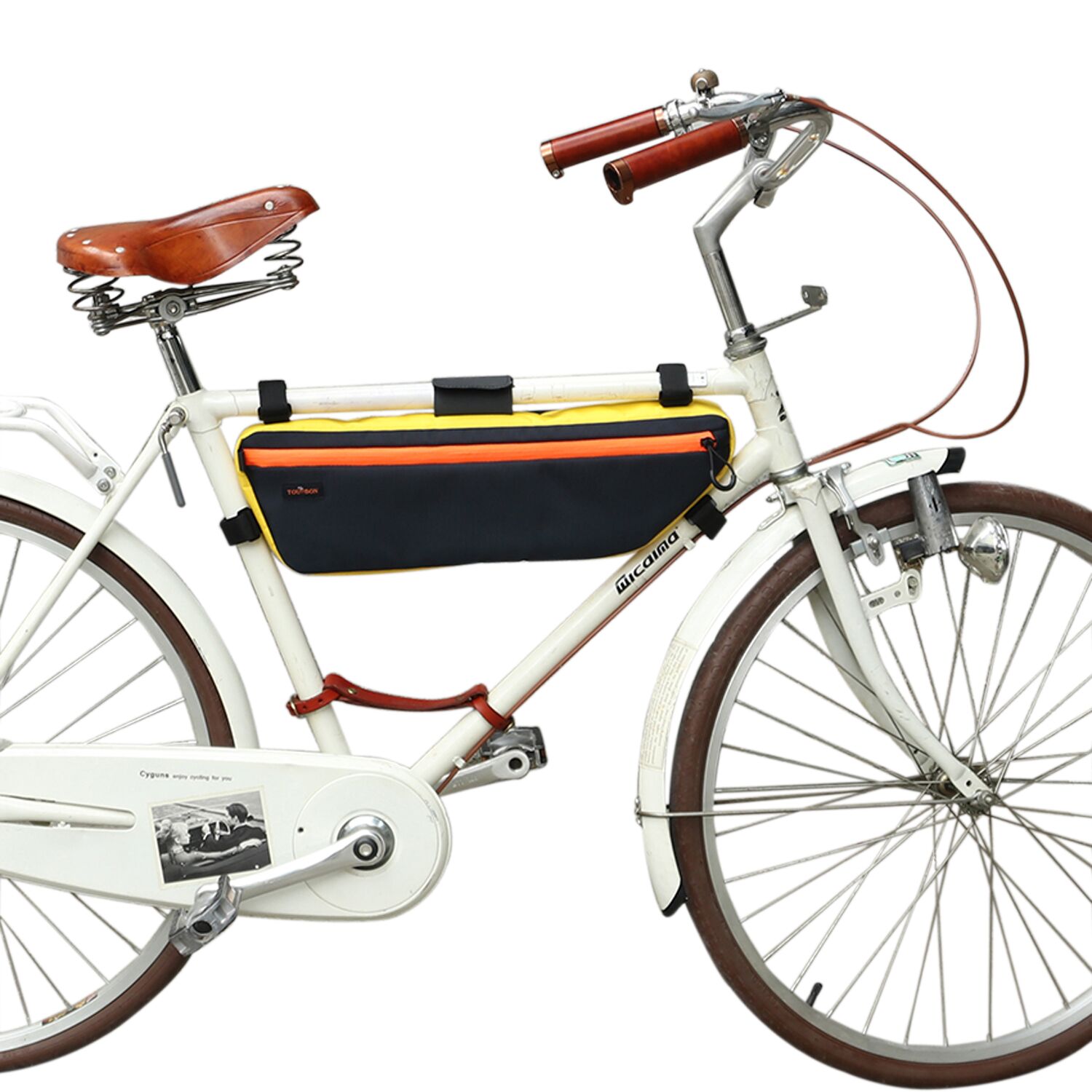 TOURBON Bicycle Frame Tube Bag MTB Bike Storage Case Deep Blue